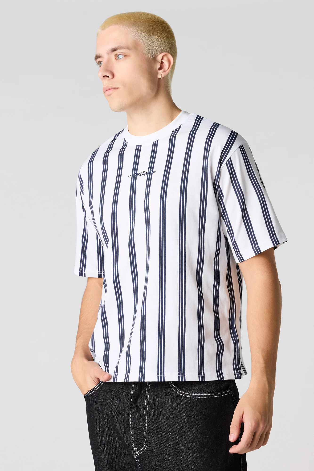 Malibu Embroidered Striped T-Shirt - Image 9