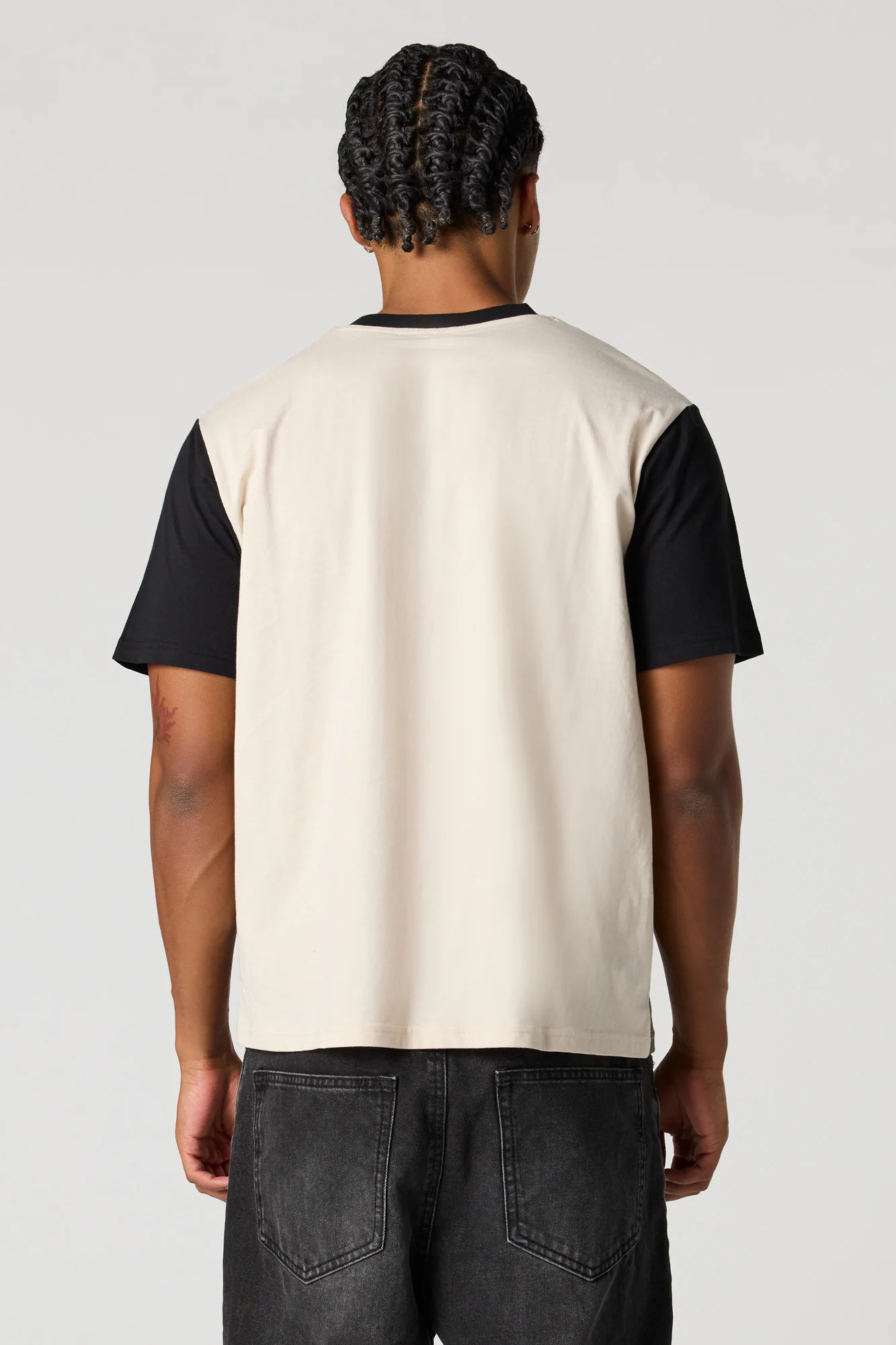 Colourblock Embroidered T-Shirt - Image 5