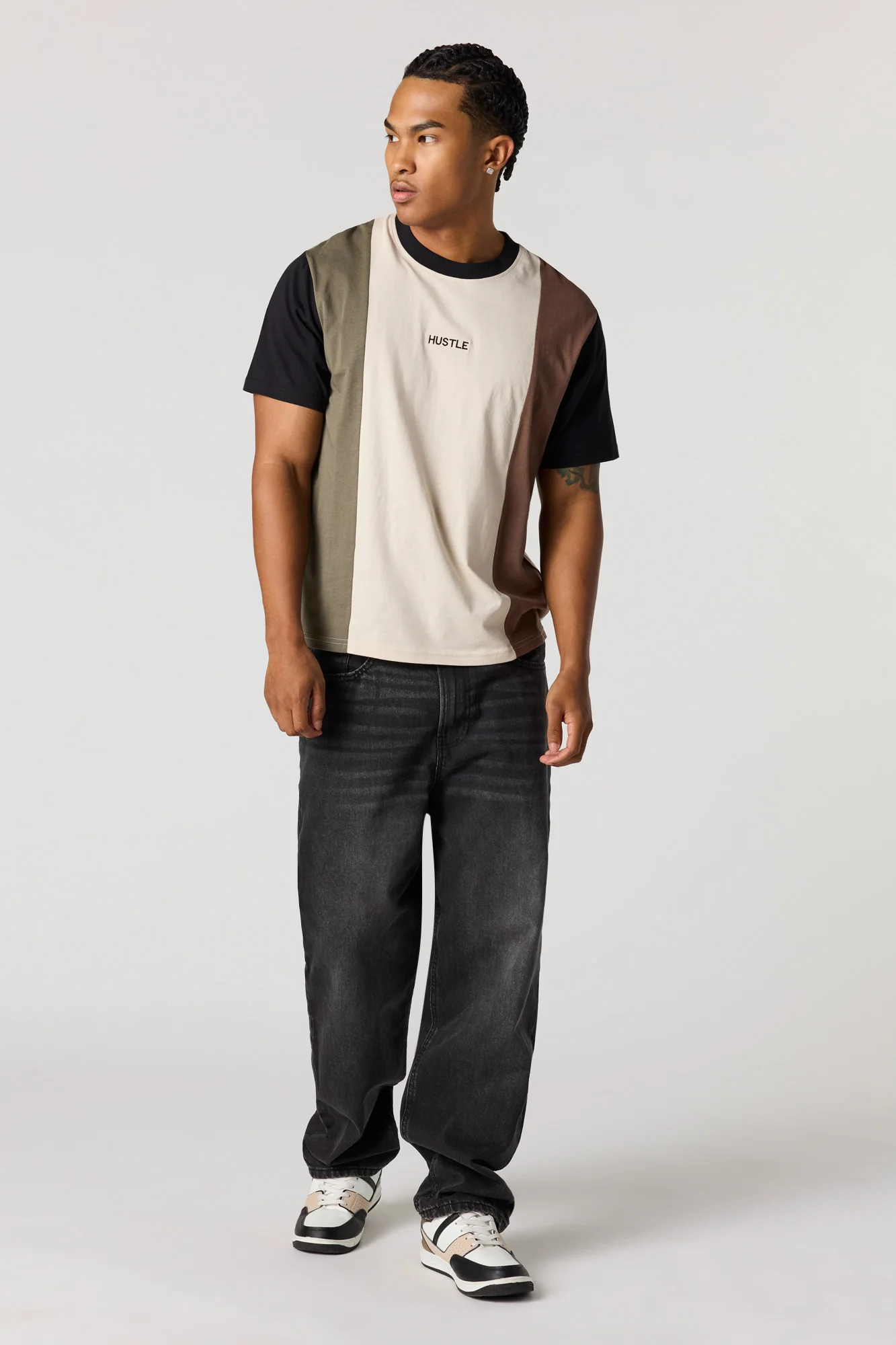 Colourblock Embroidered T-Shirt - Image 6