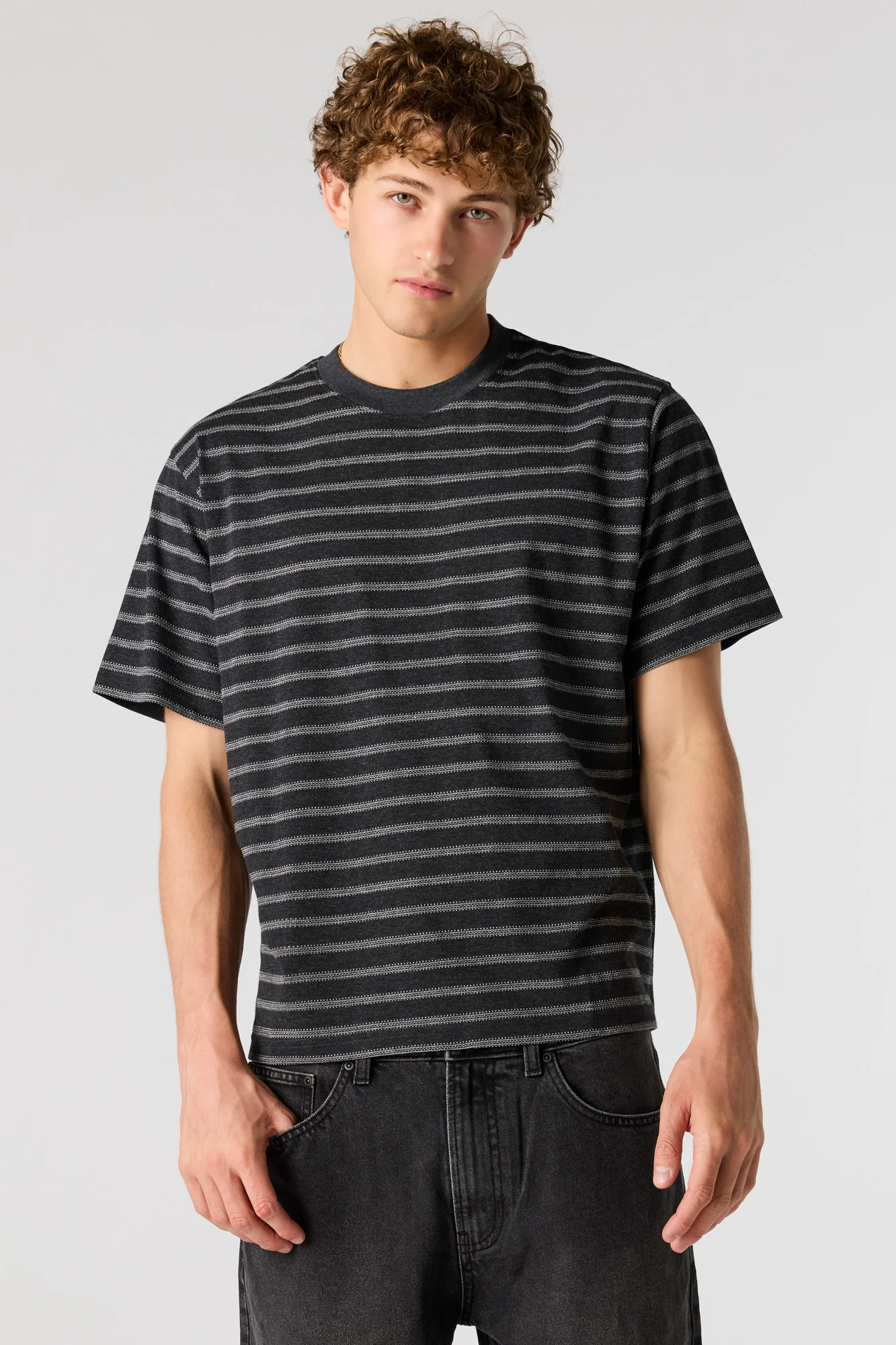 Jacquard Striped T-Shirt - Image 4