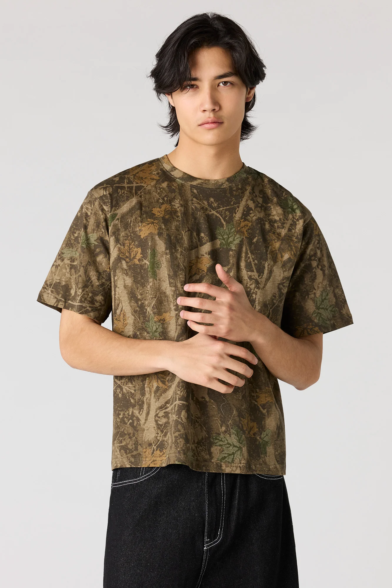 Camo Print Crewneck T-Shirt - Image 10