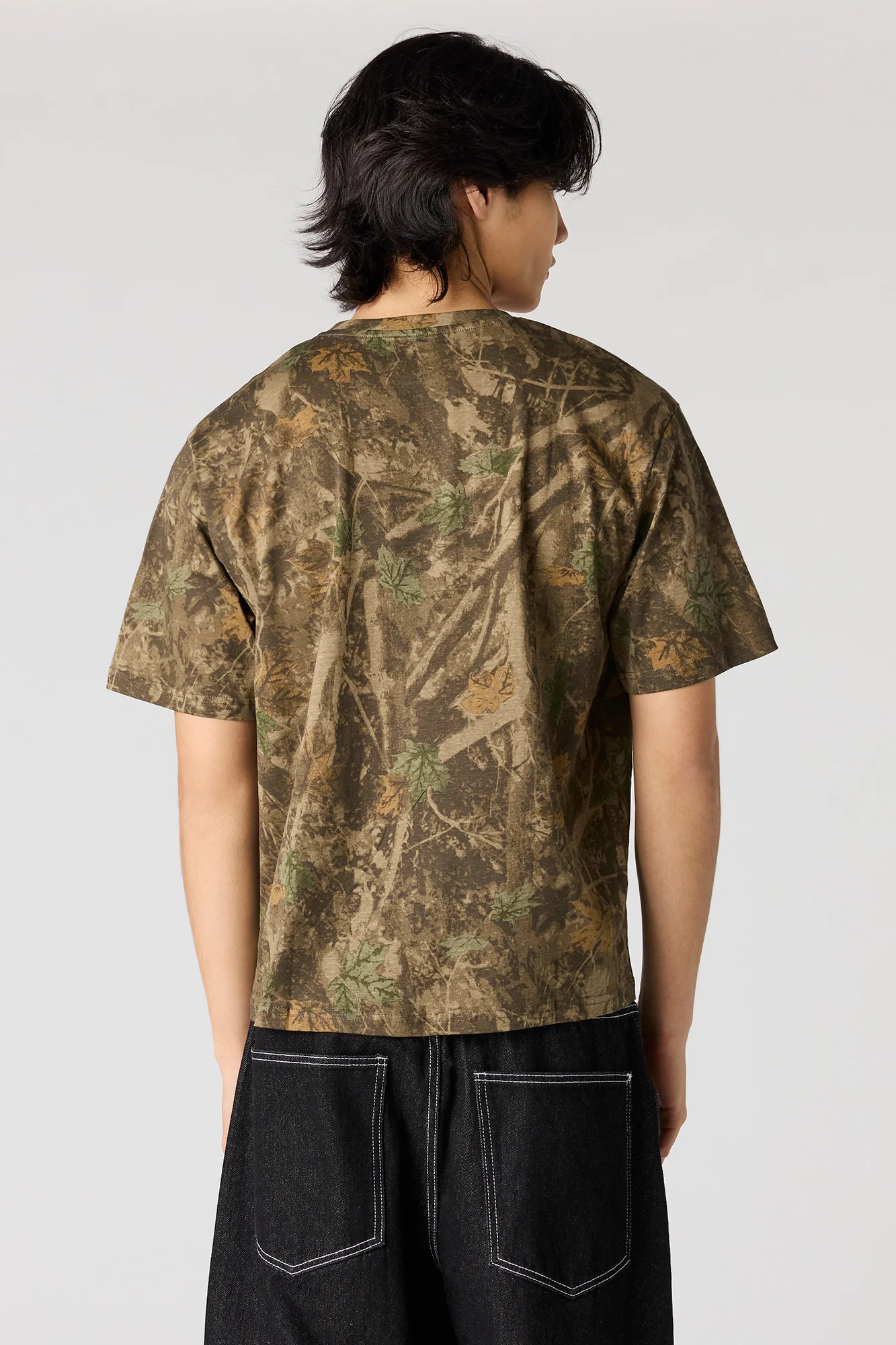 Camo Print Crewneck T-Shirt - Image 11