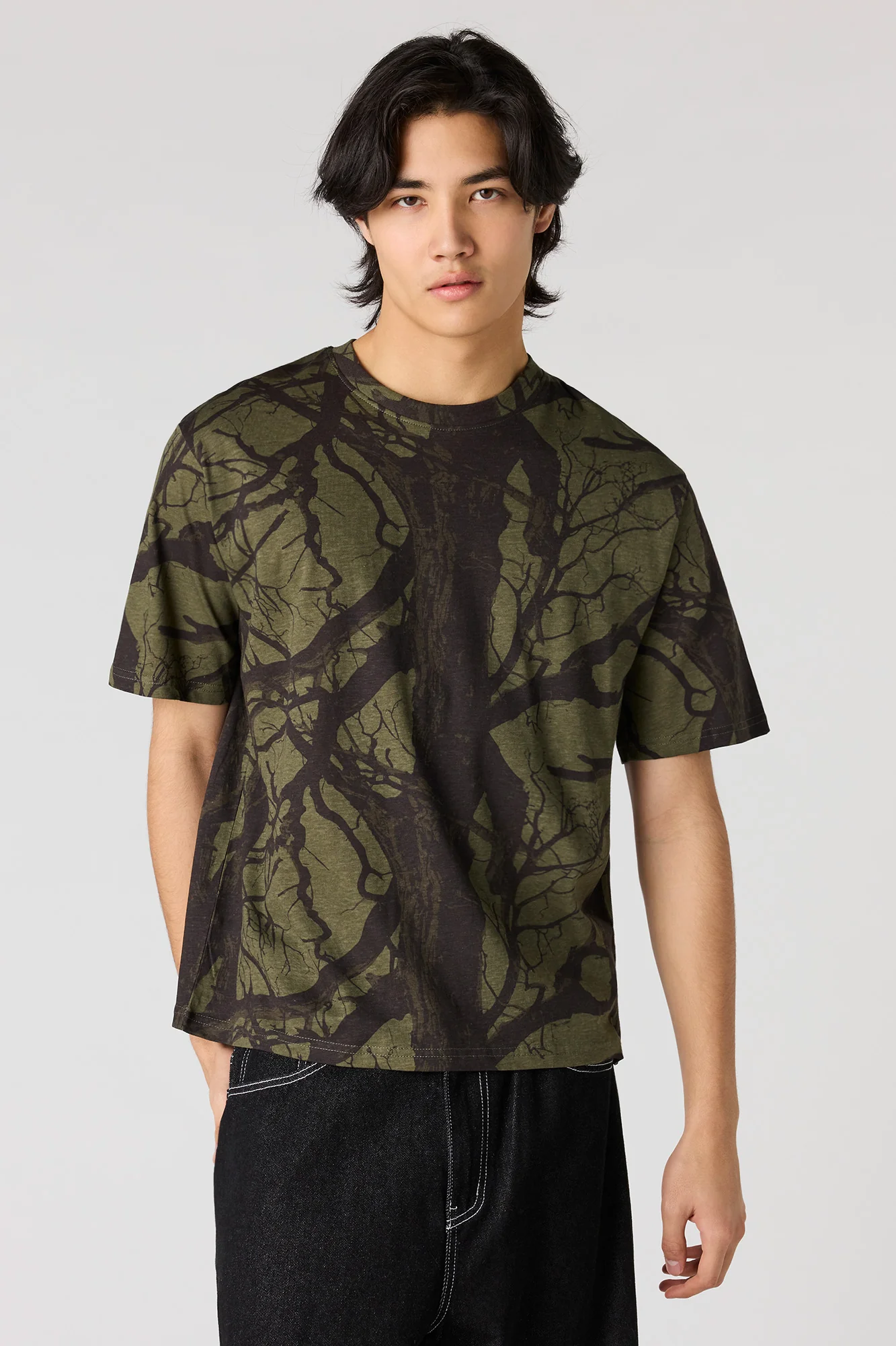 Camo Print Crewneck T-Shirt - Image 13