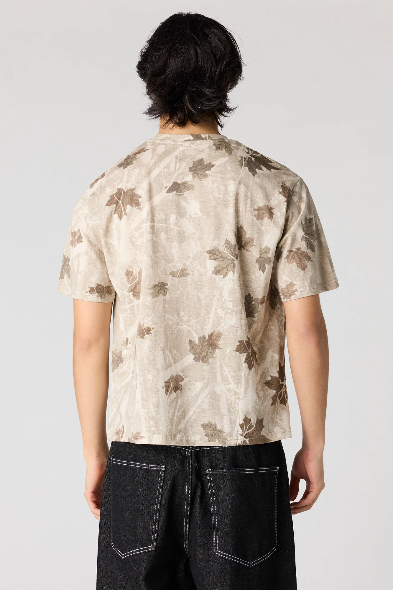 Camo Print Crewneck T-Shirt - Image 2