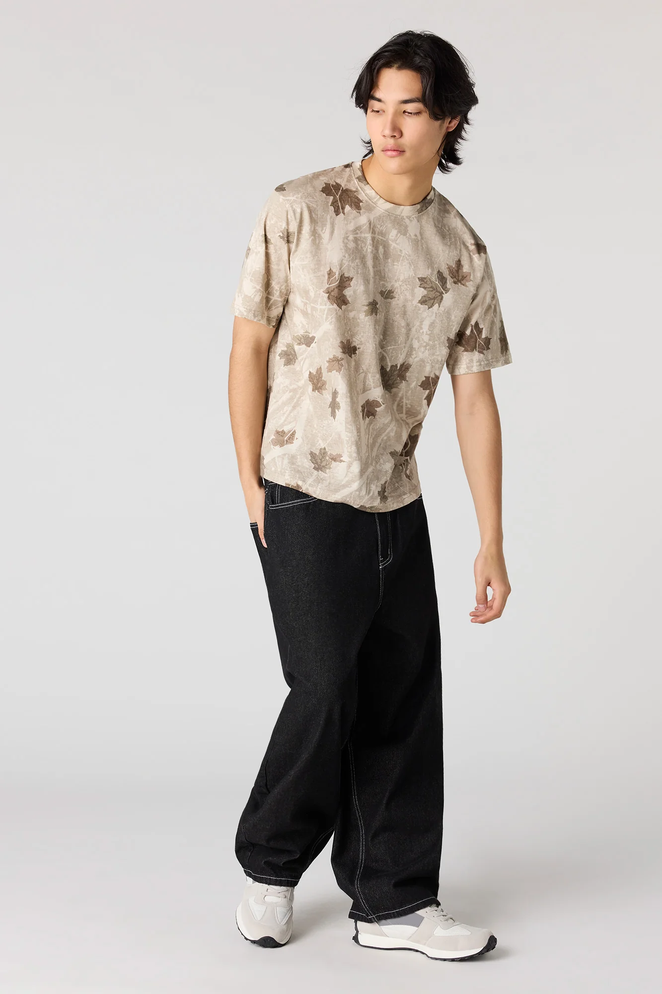 Camo Print Crewneck T-Shirt - Image 3