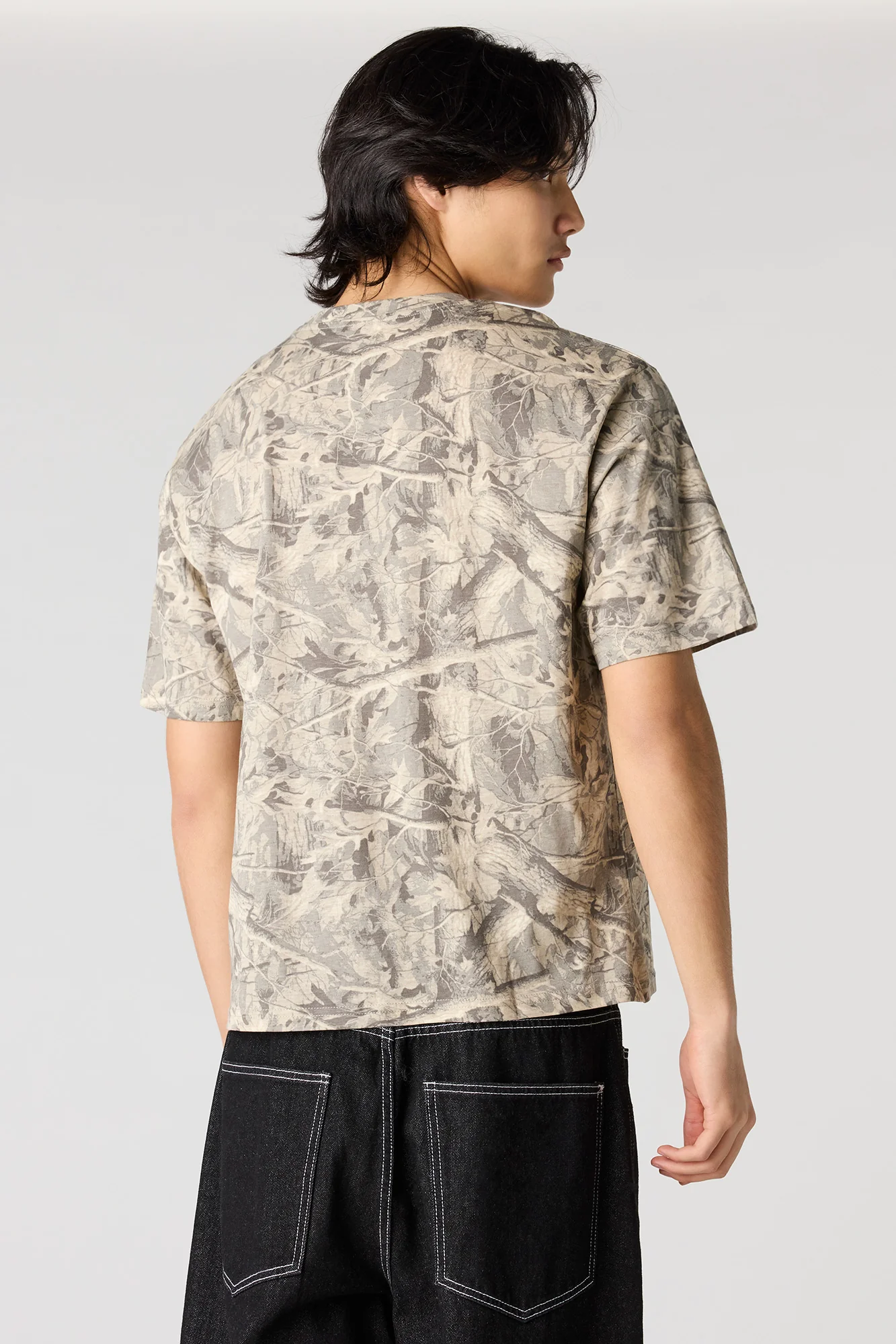 Camo Print Crewneck T-Shirt - Image 5