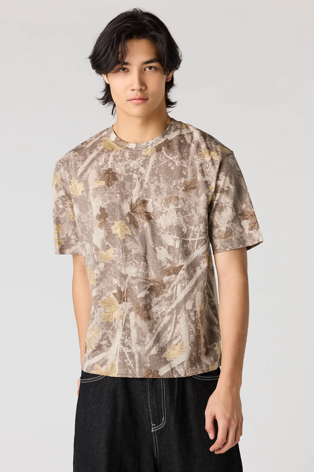 Camo Print Crewneck T-Shirt - Image 7
