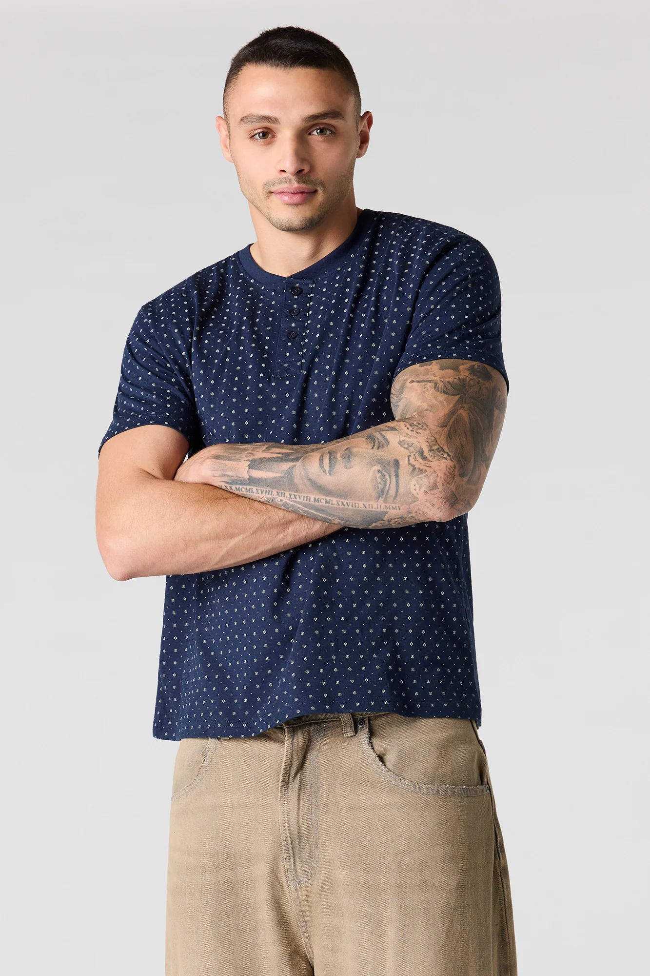 Printed Henley T-Shirt - Image 10