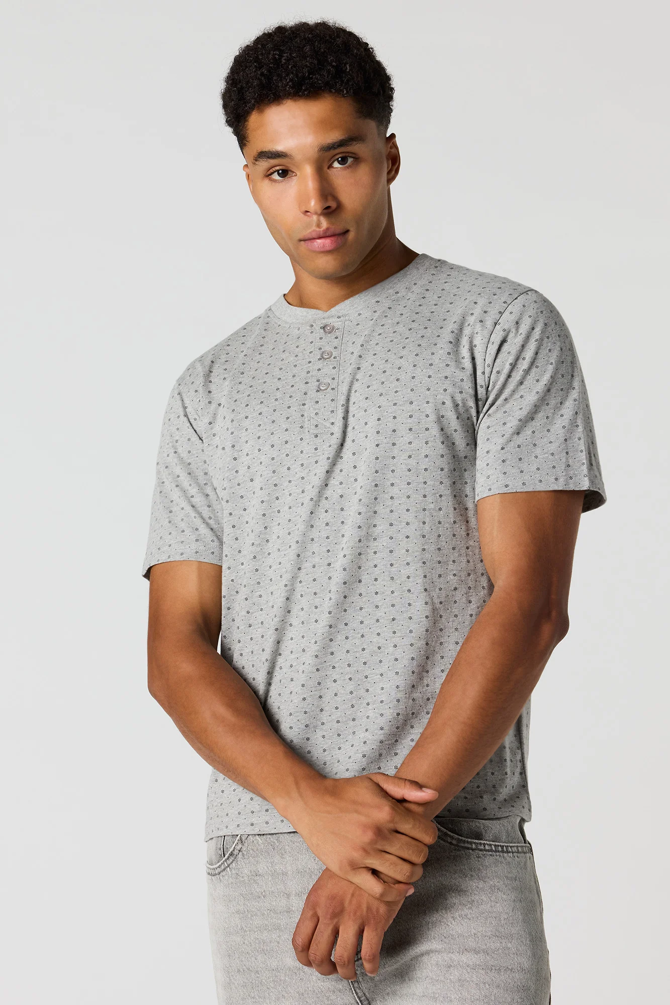 Printed Henley T-Shirt - Image 4