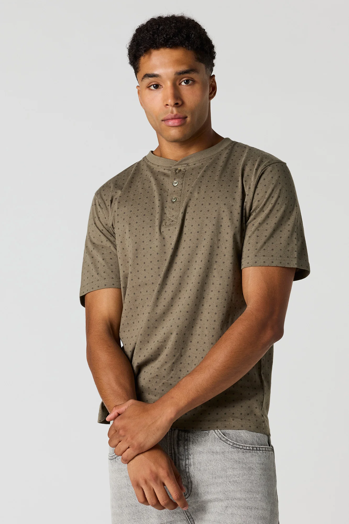 Printed Henley T-Shirt - Image 7
