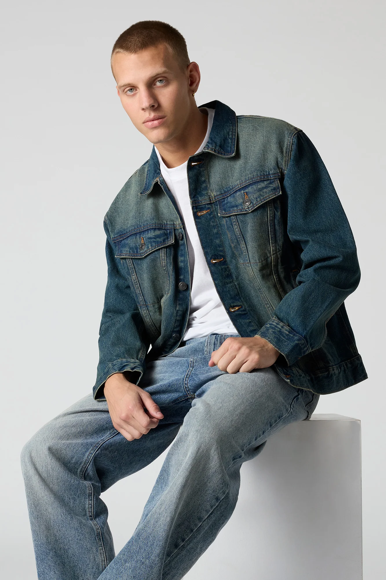 Relaxed Denim Trucker Jacket