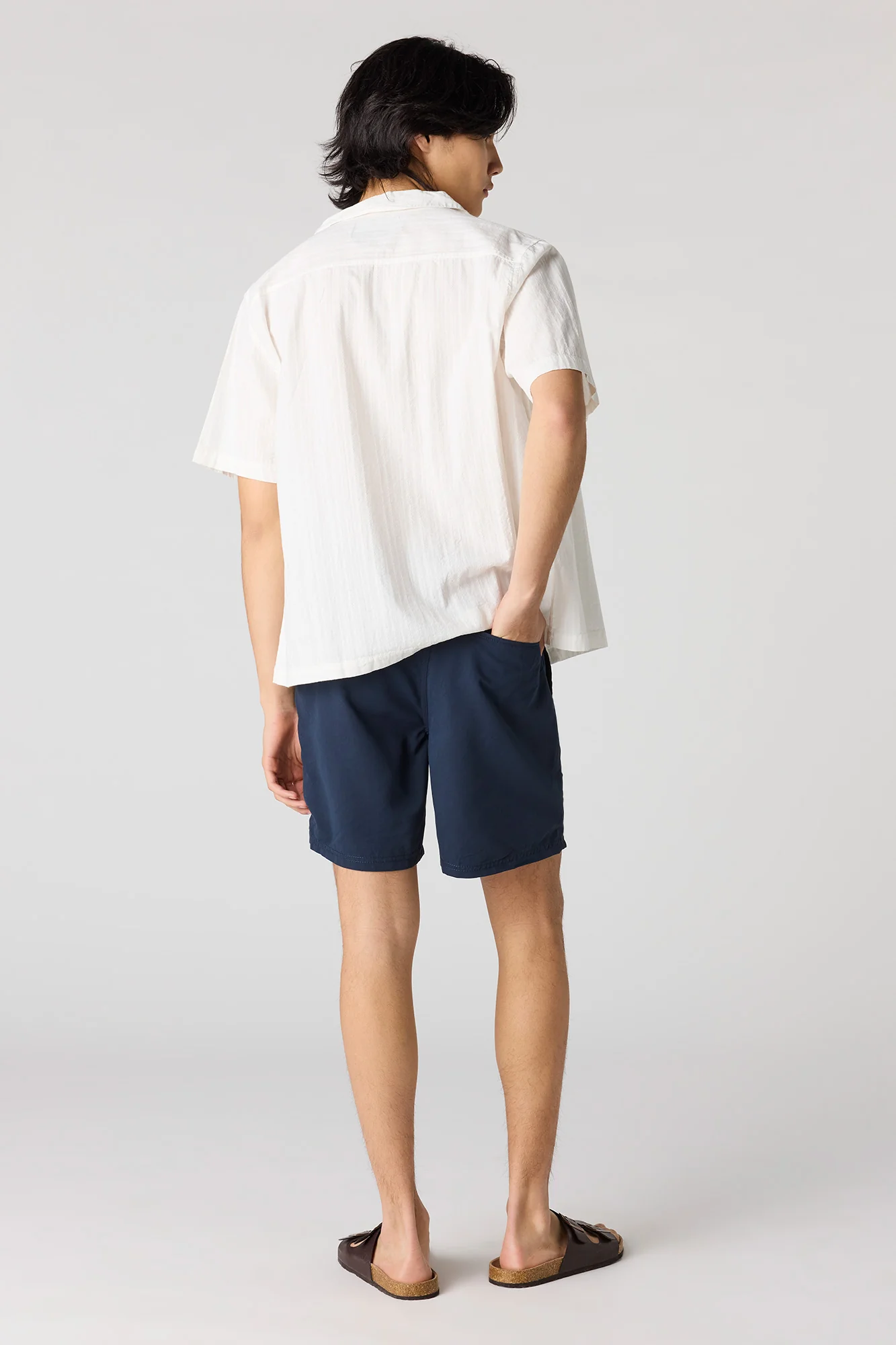 Solid Drawstring Swim Short - Image 11
