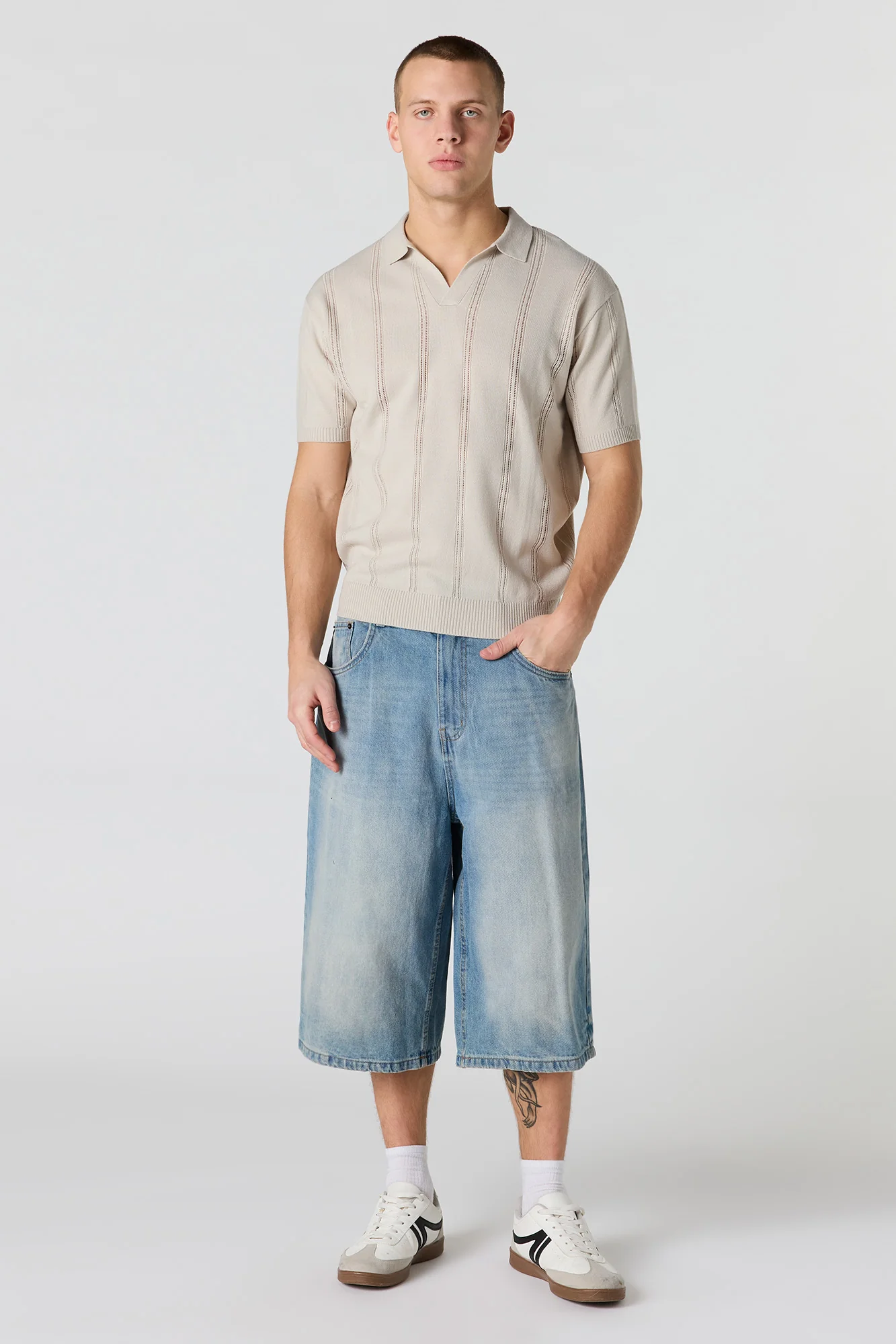 Knit Johnny Collar Polo - Image 3