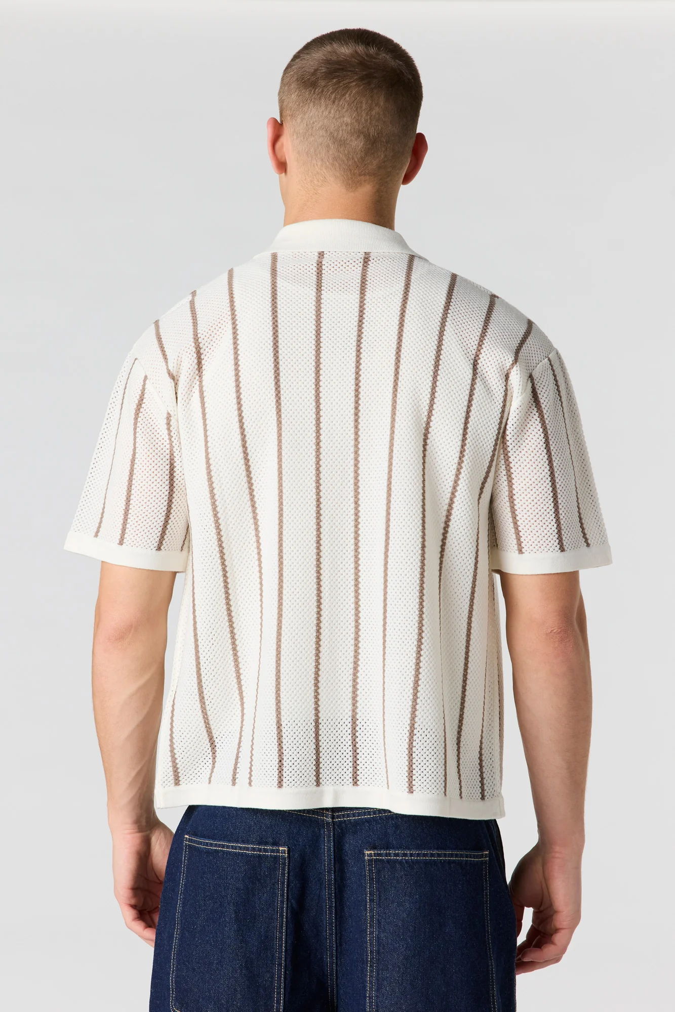 Textured Knit Button-Up Top - Image 2
