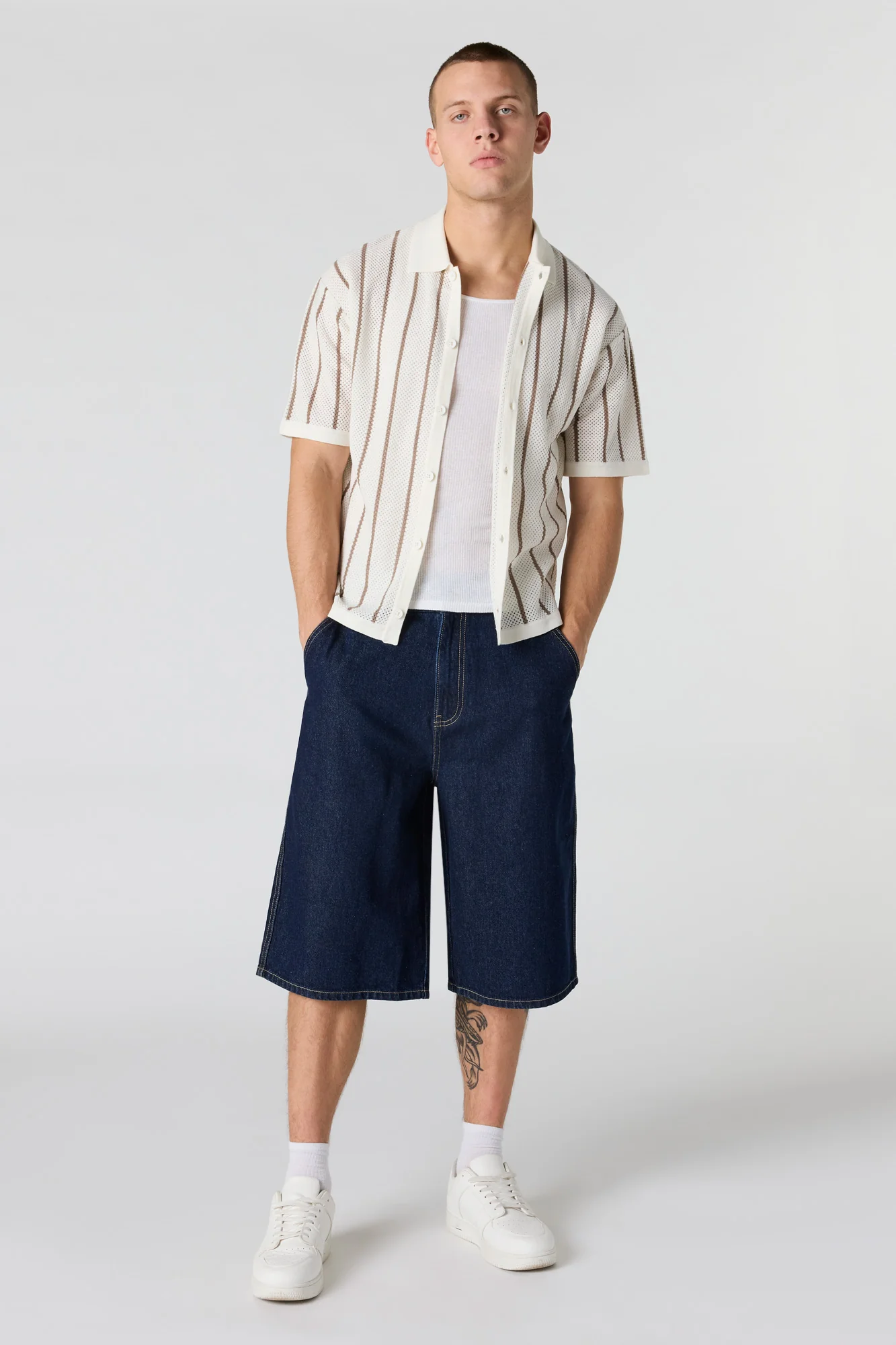 Textured Knit Button-Up Top - Image 3