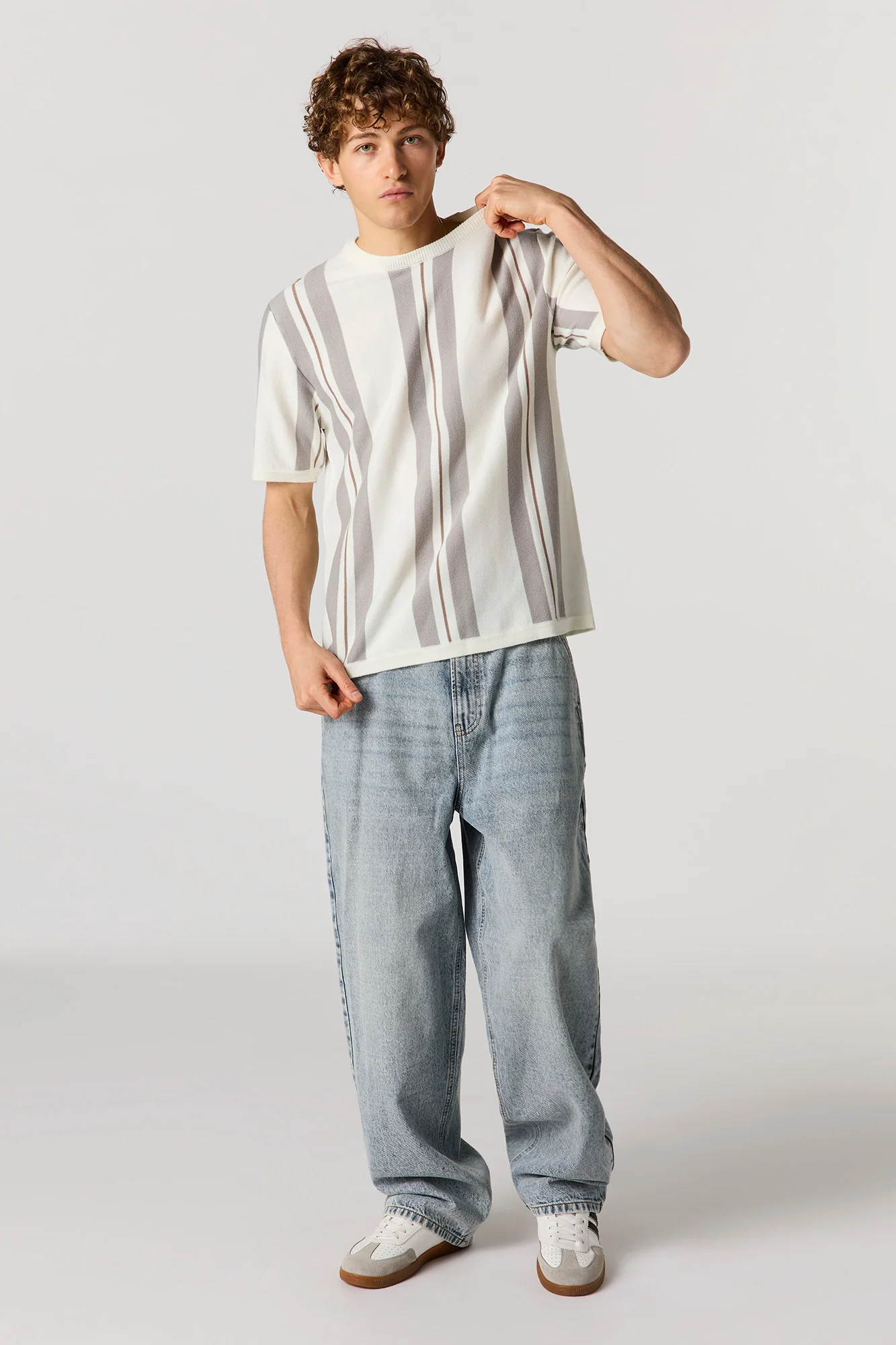 Knit Striped T-Shirt - Image 3