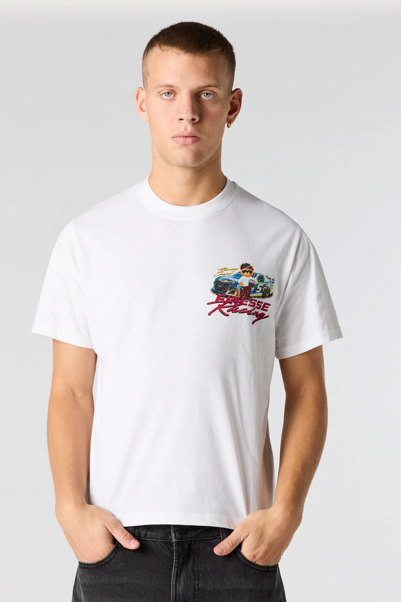 Bear Racing Graphic T-Shirt - Image 2