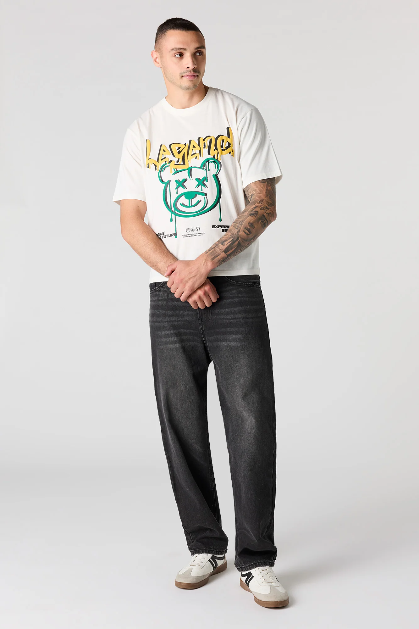 Bear Puff Print T-Shirt - Image 3