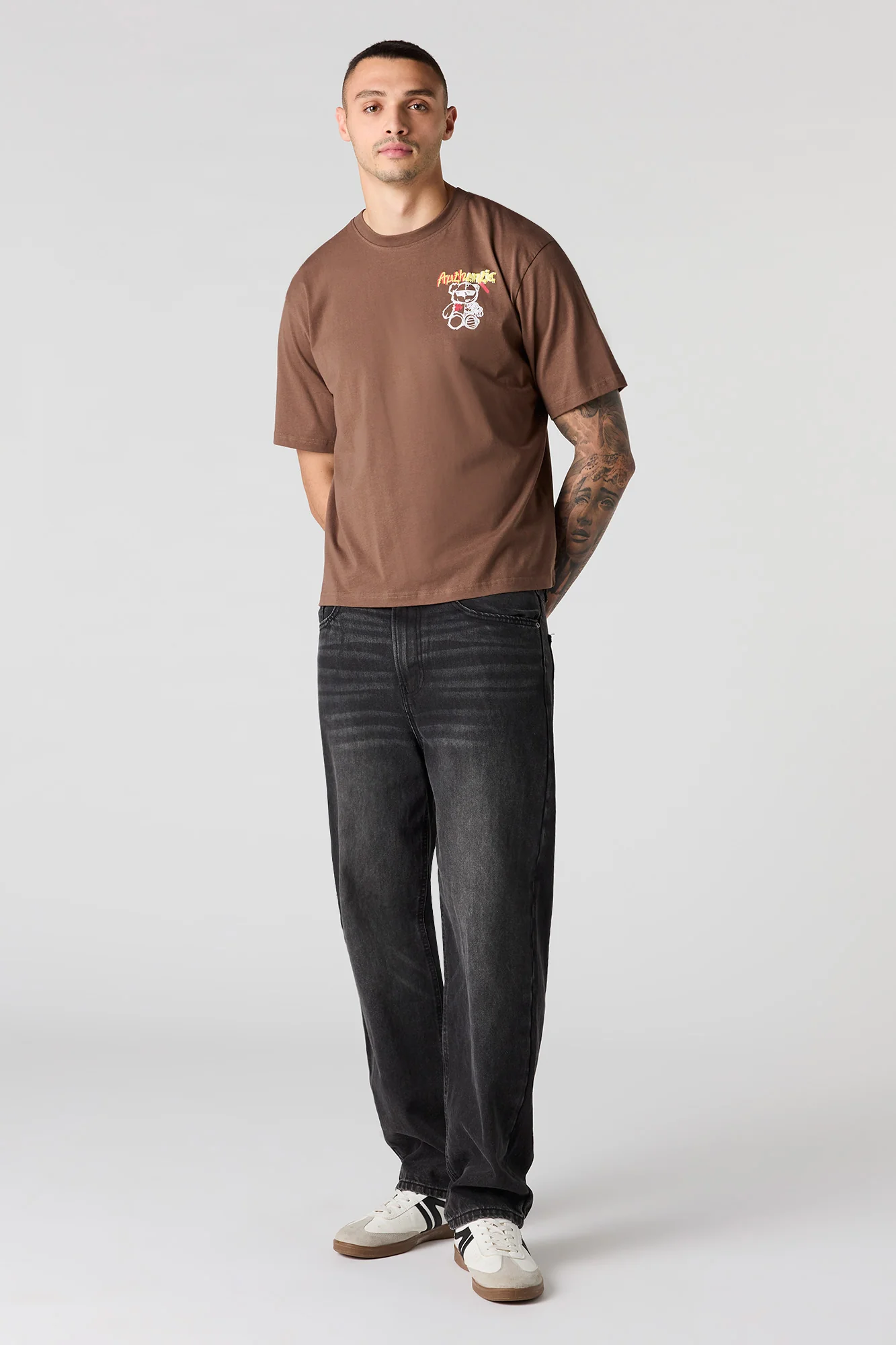Bear Puff Print T-Shirt - Image 6