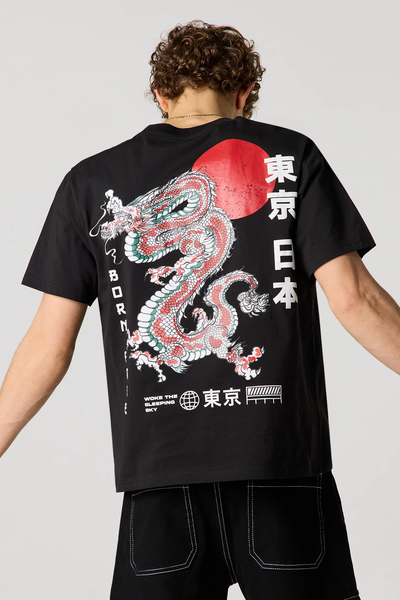 Dragon Graphic Washed T-Shirt