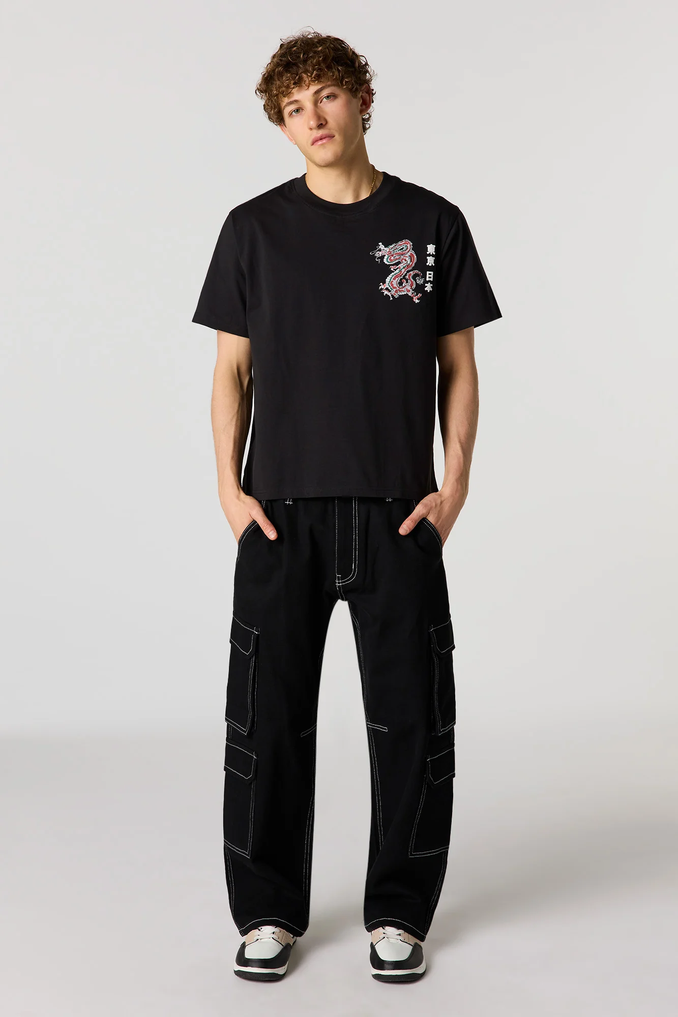 Dragon Graphic Washed T-Shirt - Image 3