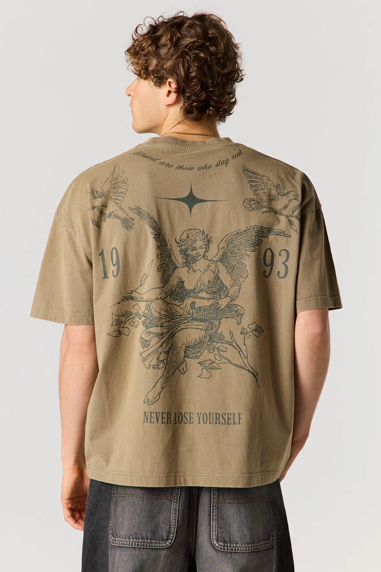 Blessed Graphic Washed Relaxed T-Shirt - Image 4