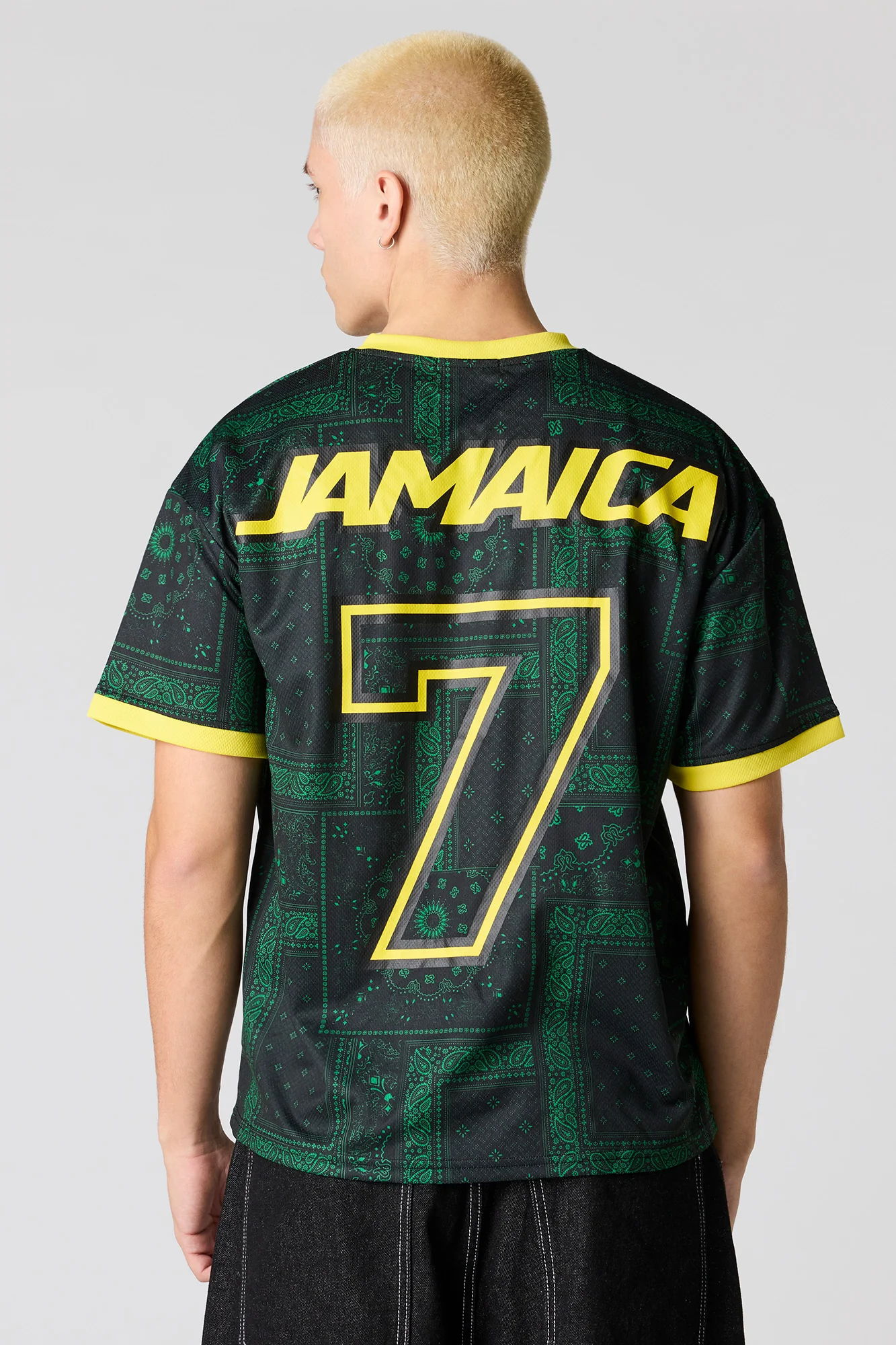 Jamaica Graphic Mesh Soccer Jersey - Image 2