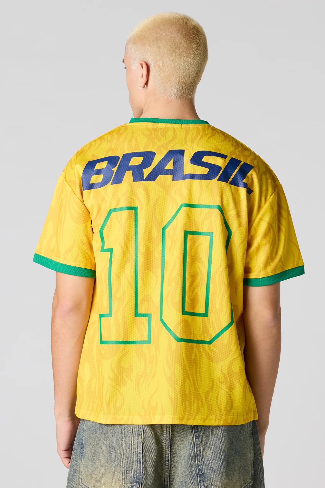 Brazil Graphic Mesh Soccer Jersey - Image 2