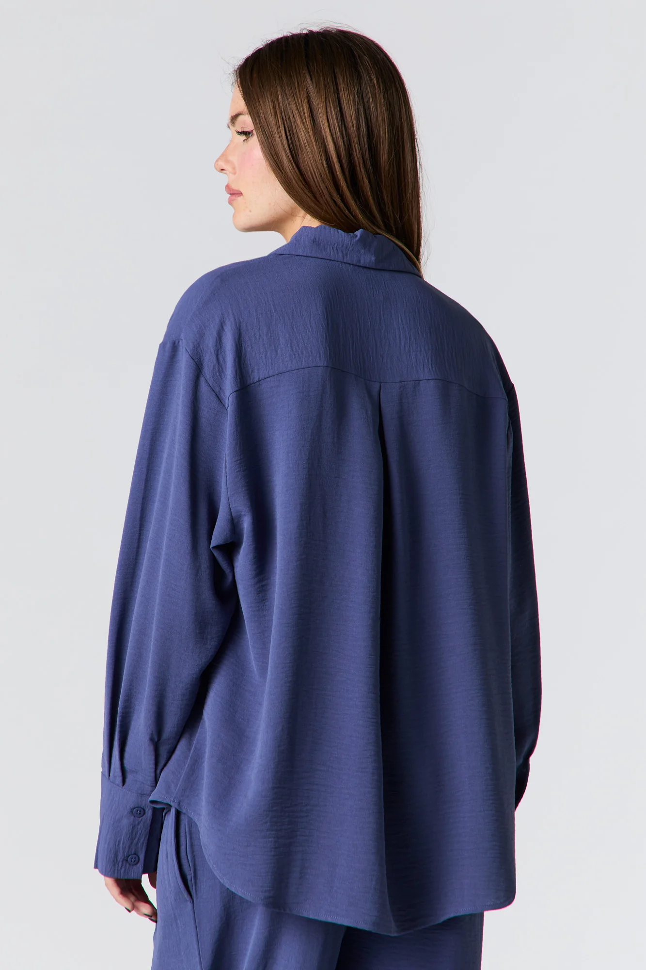 Flowy Long Sleeve Button-Up Top - Image 14
