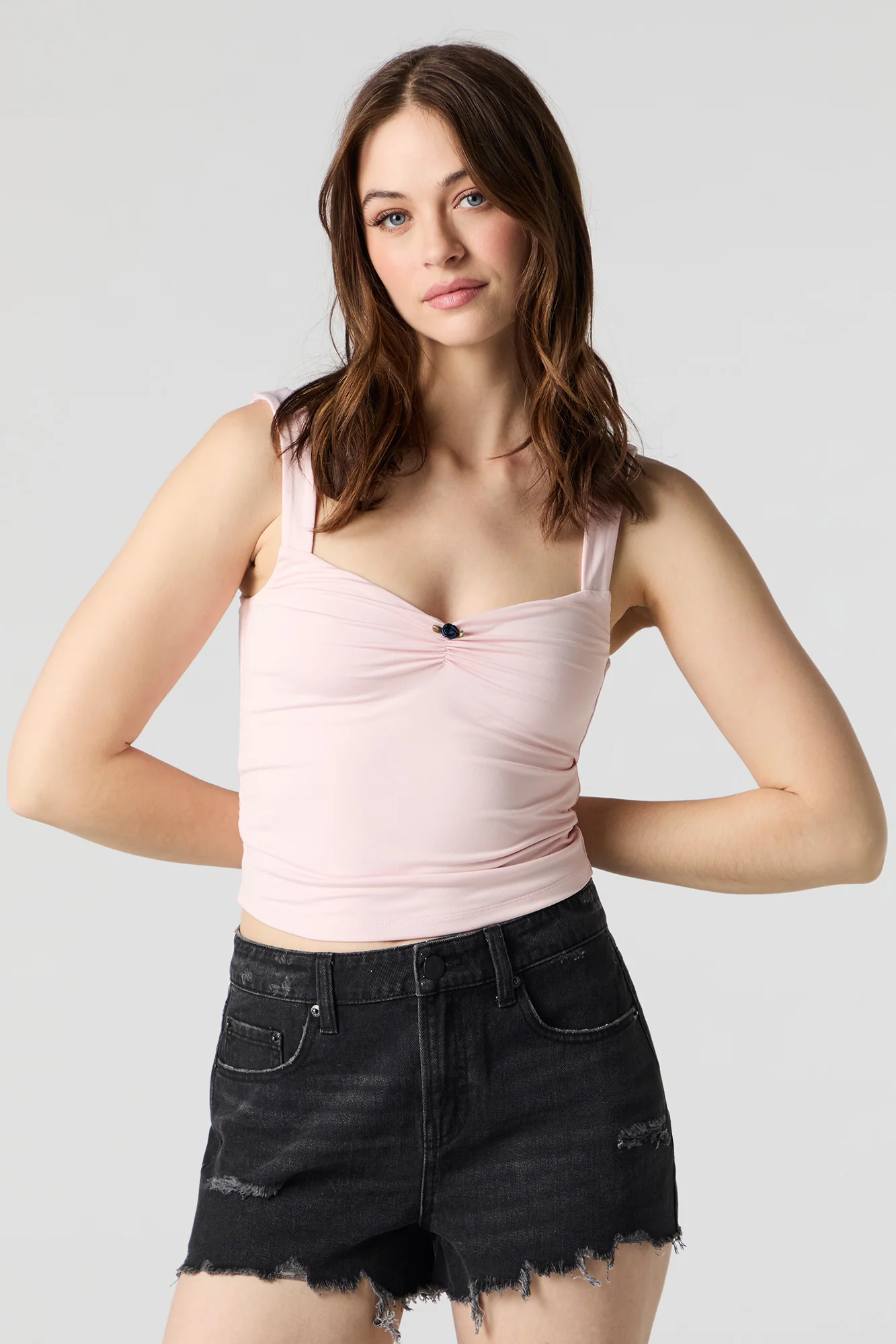 Contour Cinched Rosette Tank - Image 4