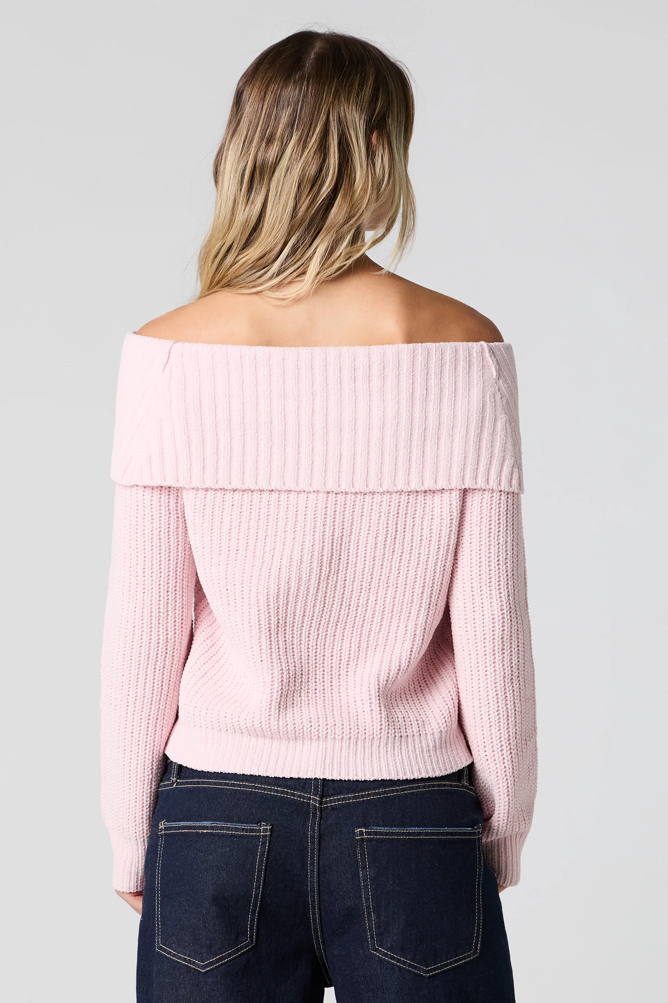 Foldover Off Shoulder Knit Sweater - Image 12