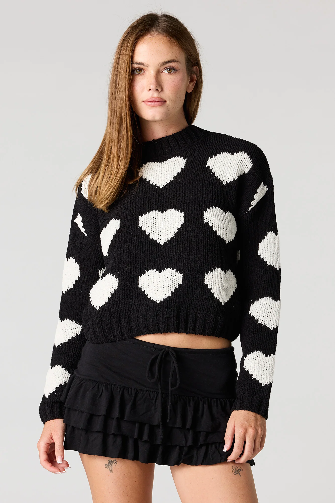 Heart Jacquard Knit Sweater - Image 4