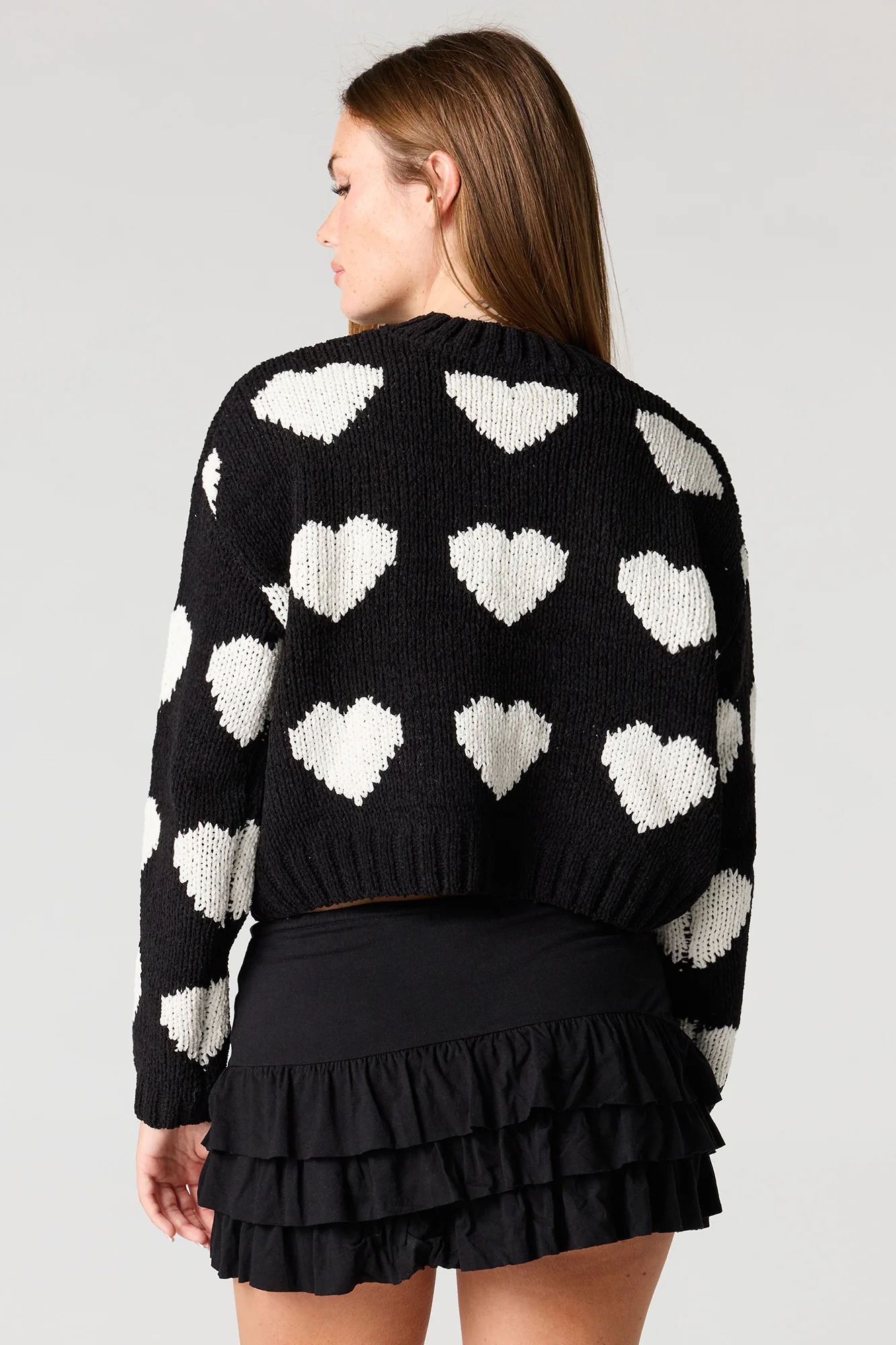 Heart Jacquard Knit Sweater - Image 5