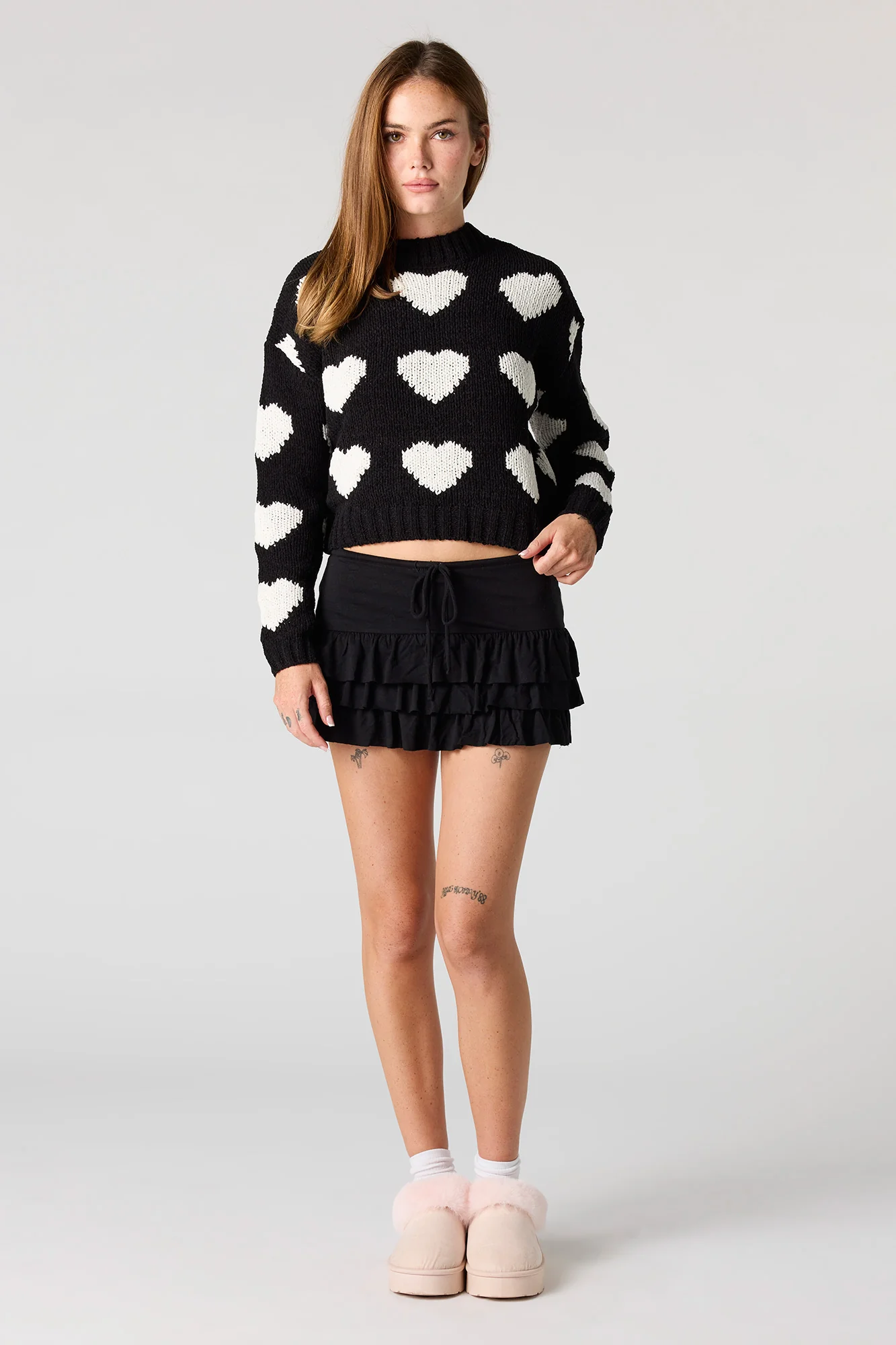 Heart Jacquard Knit Sweater - Image 6