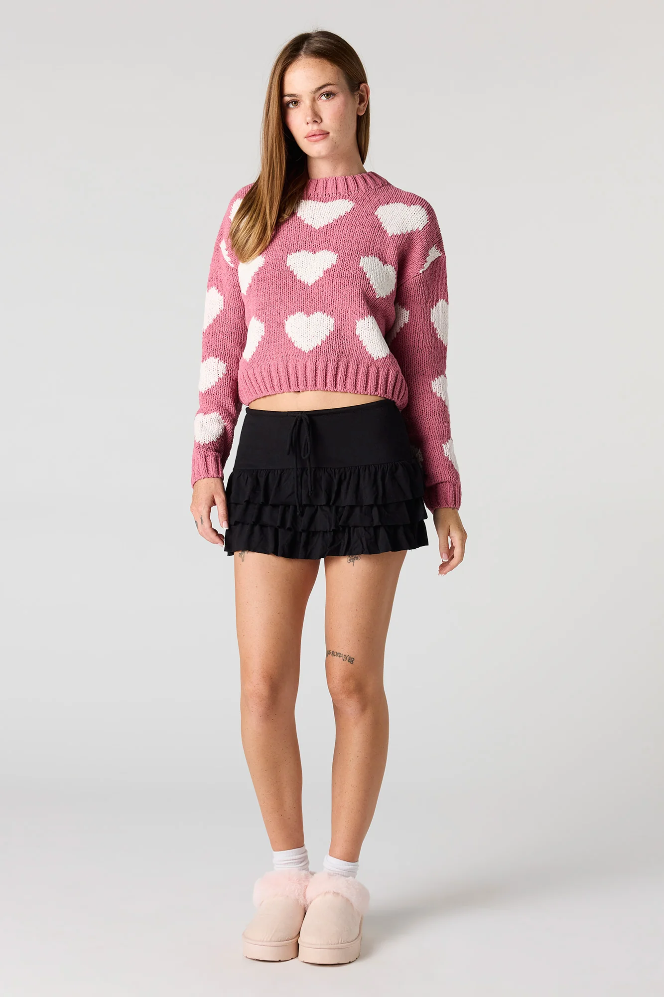 Heart Jacquard Knit Sweater - Image 9