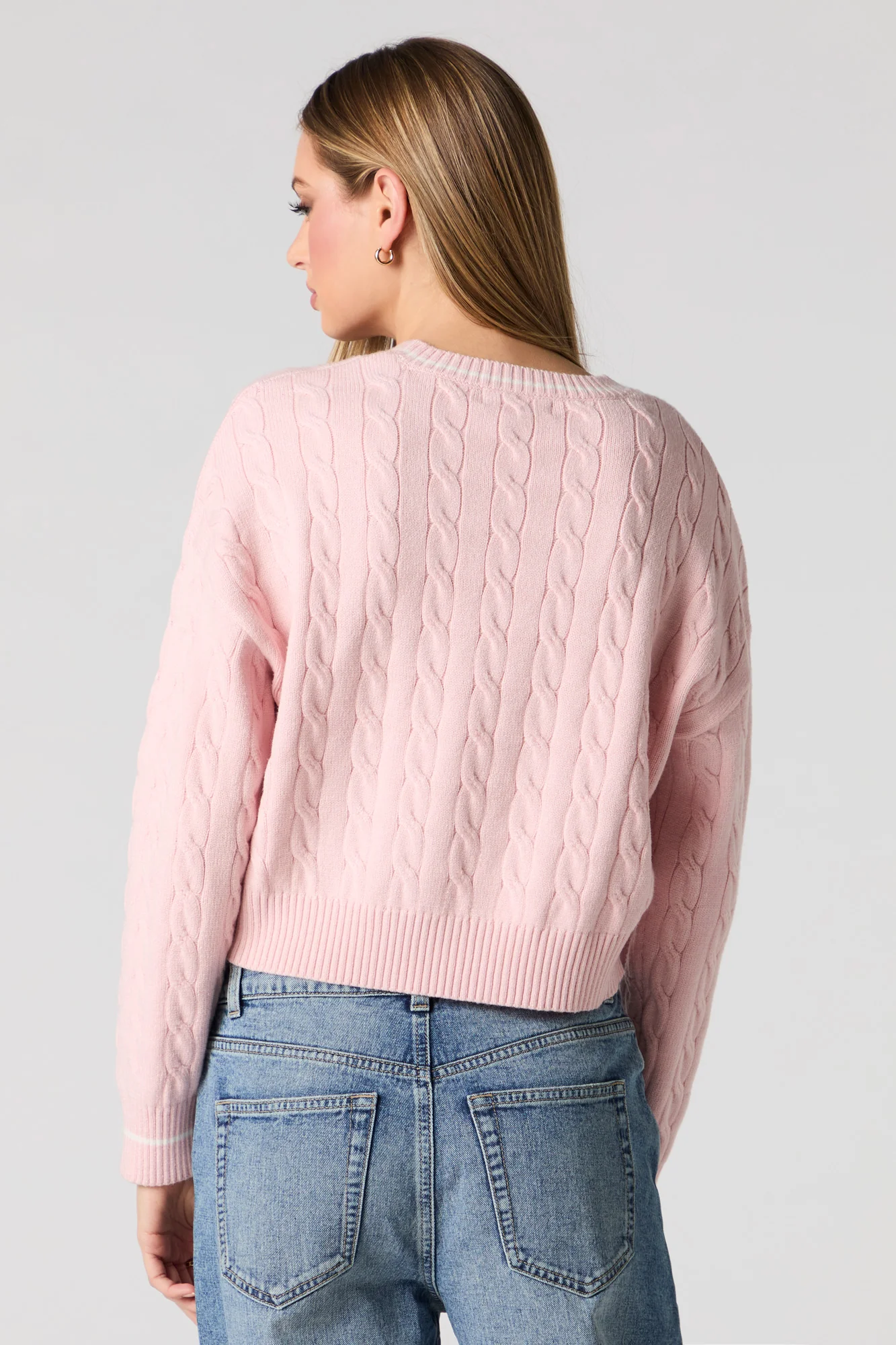 Embroidered Cable Knit Sweater - Image 17