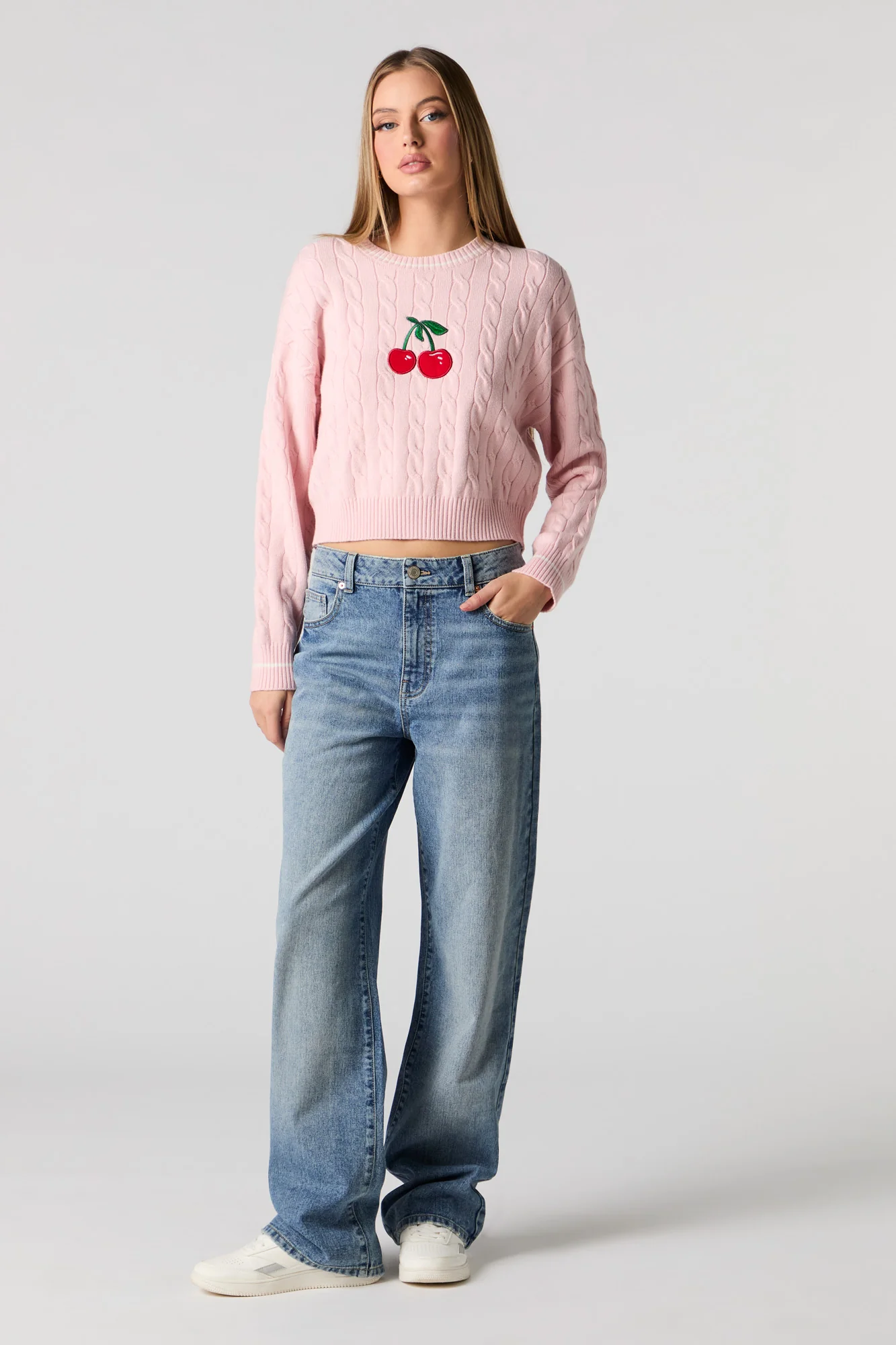 Embroidered Cable Knit Sweater - Image 18