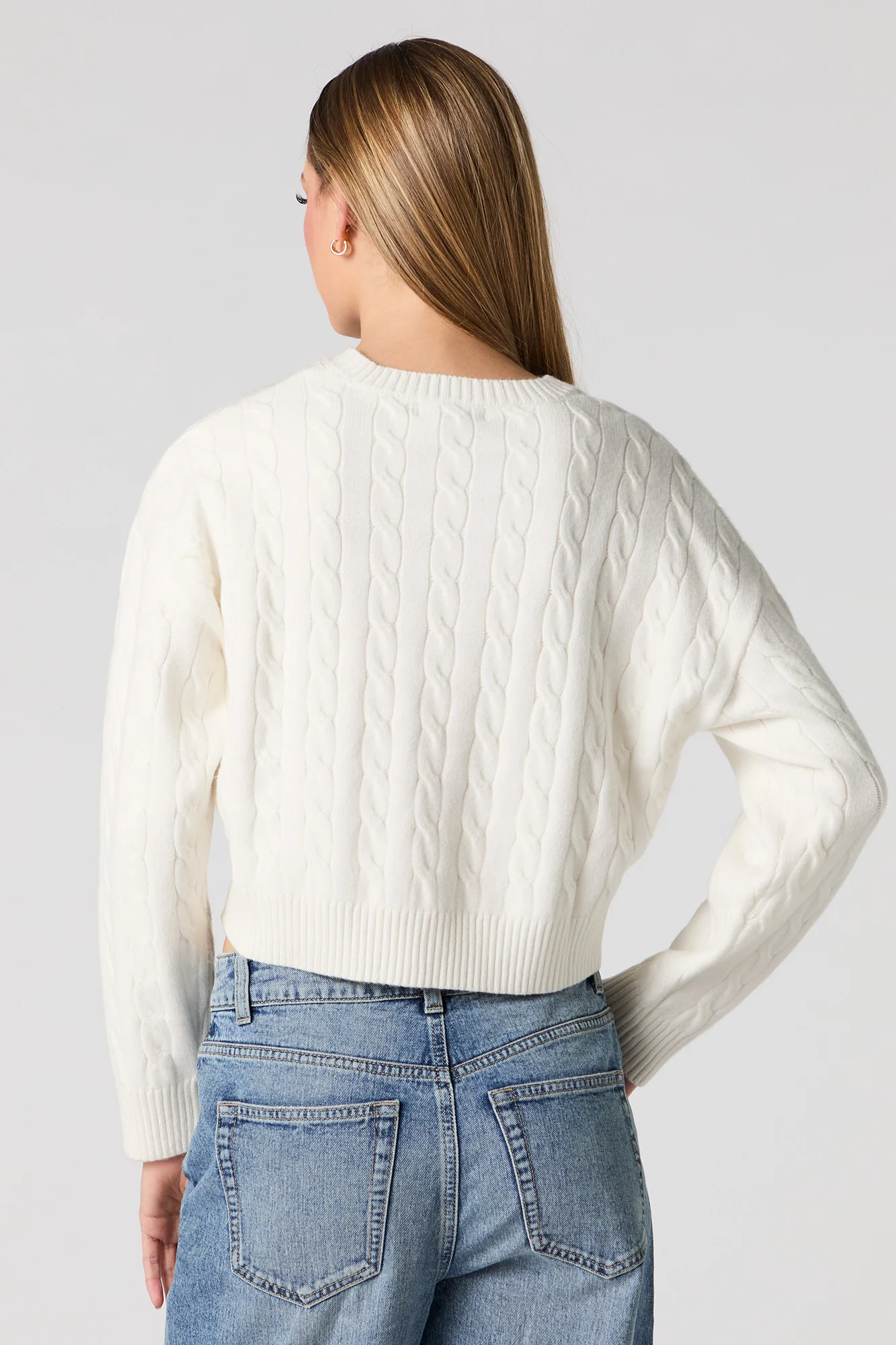 Embroidered Cable Knit Sweater - Image 5