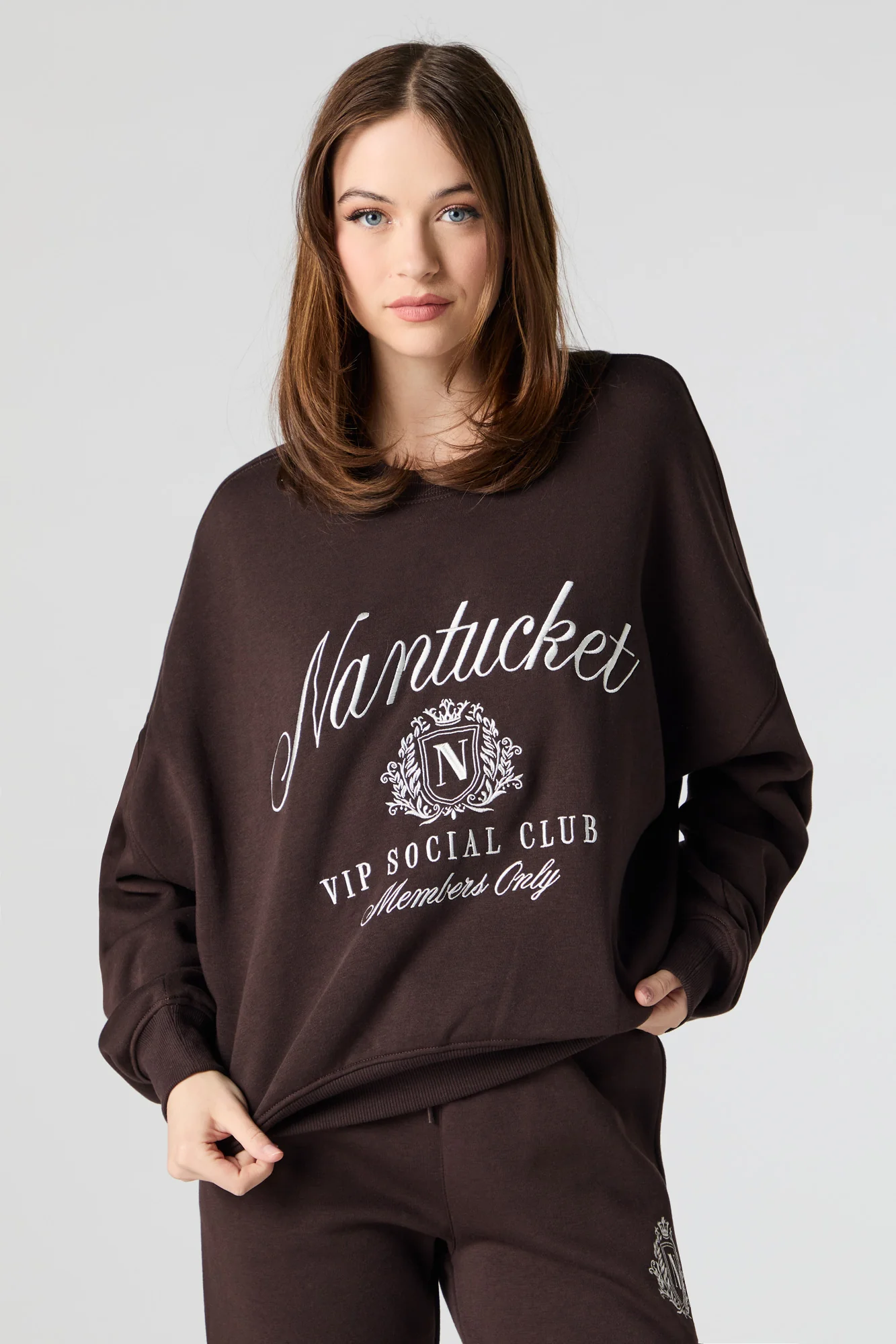Embroidered Fleece Sweatshirt - Image 14