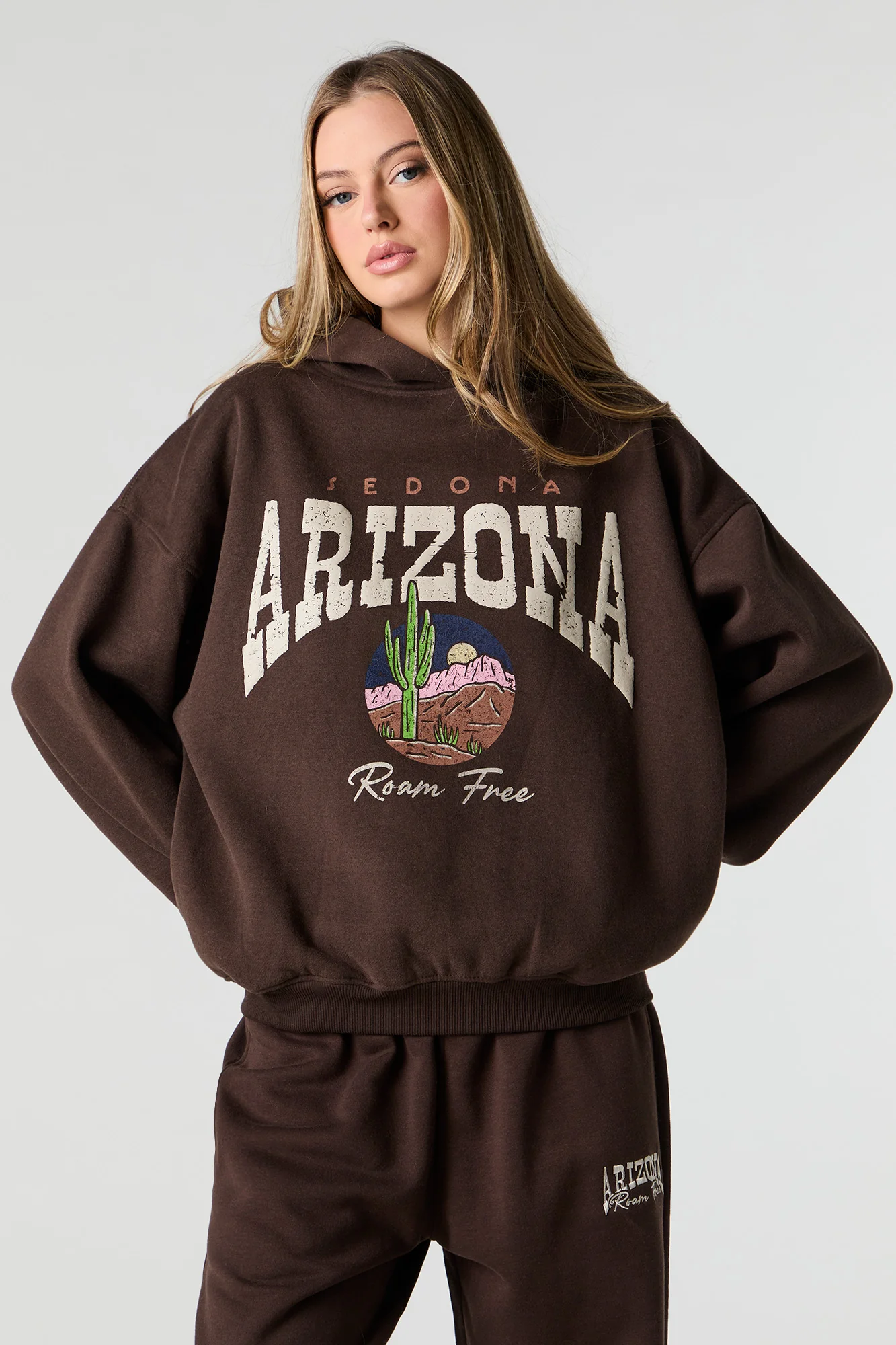 Destination Graphic Oversized Fleece Hoodie - Image 5