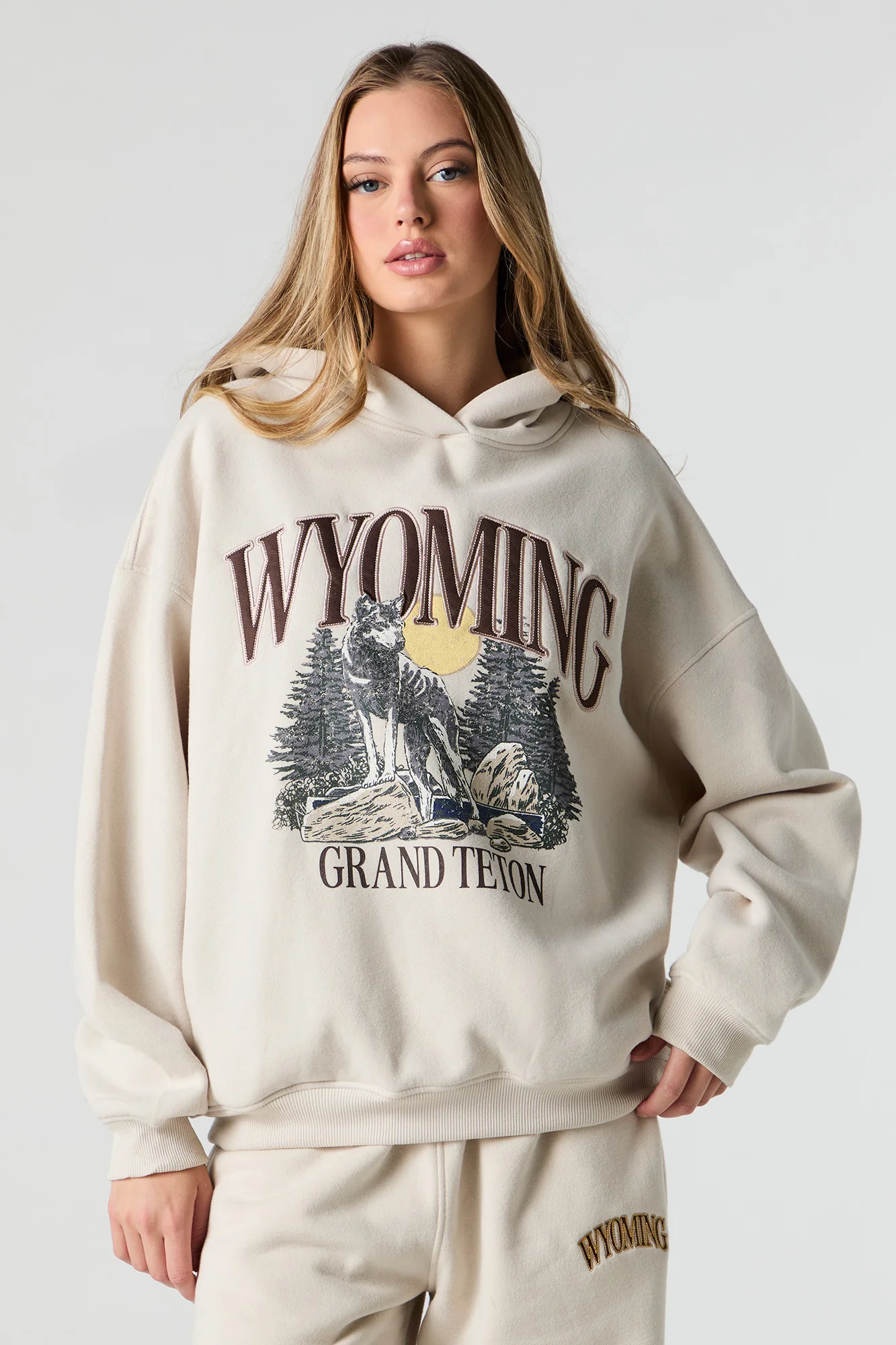 Destination Graphic Oversized Fleece Hoodie - Image 8