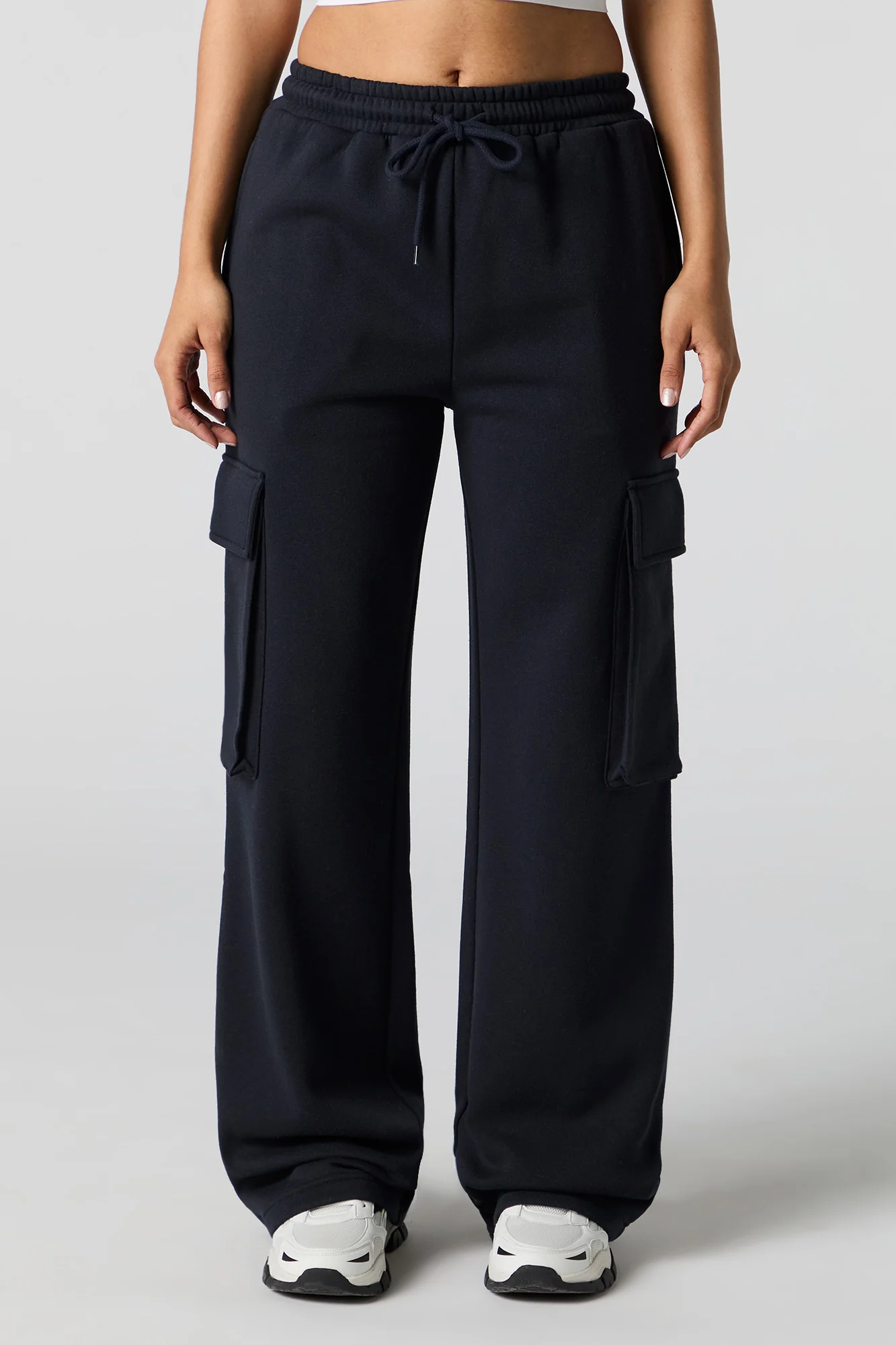 Pantalon d'entraînement cargo à jambe large en molleton - Image 15