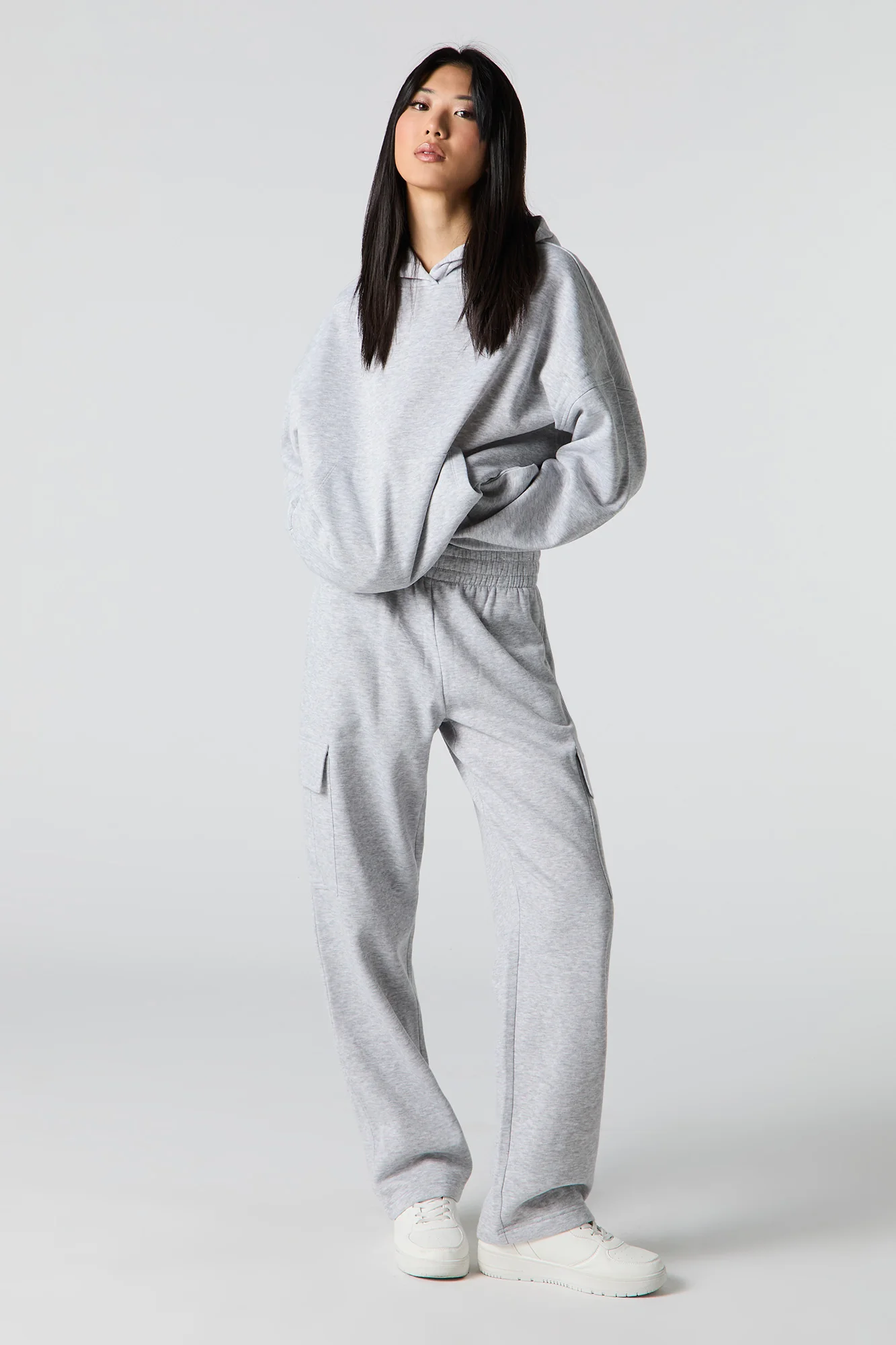 Fleece Wide Leg Cargo Jogger - Image 10