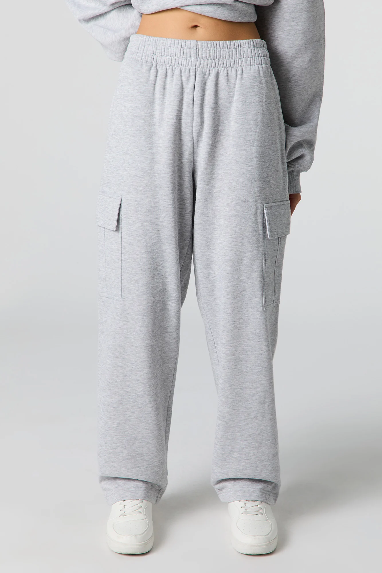 Fleece Wide Leg Cargo Jogger - Image 11