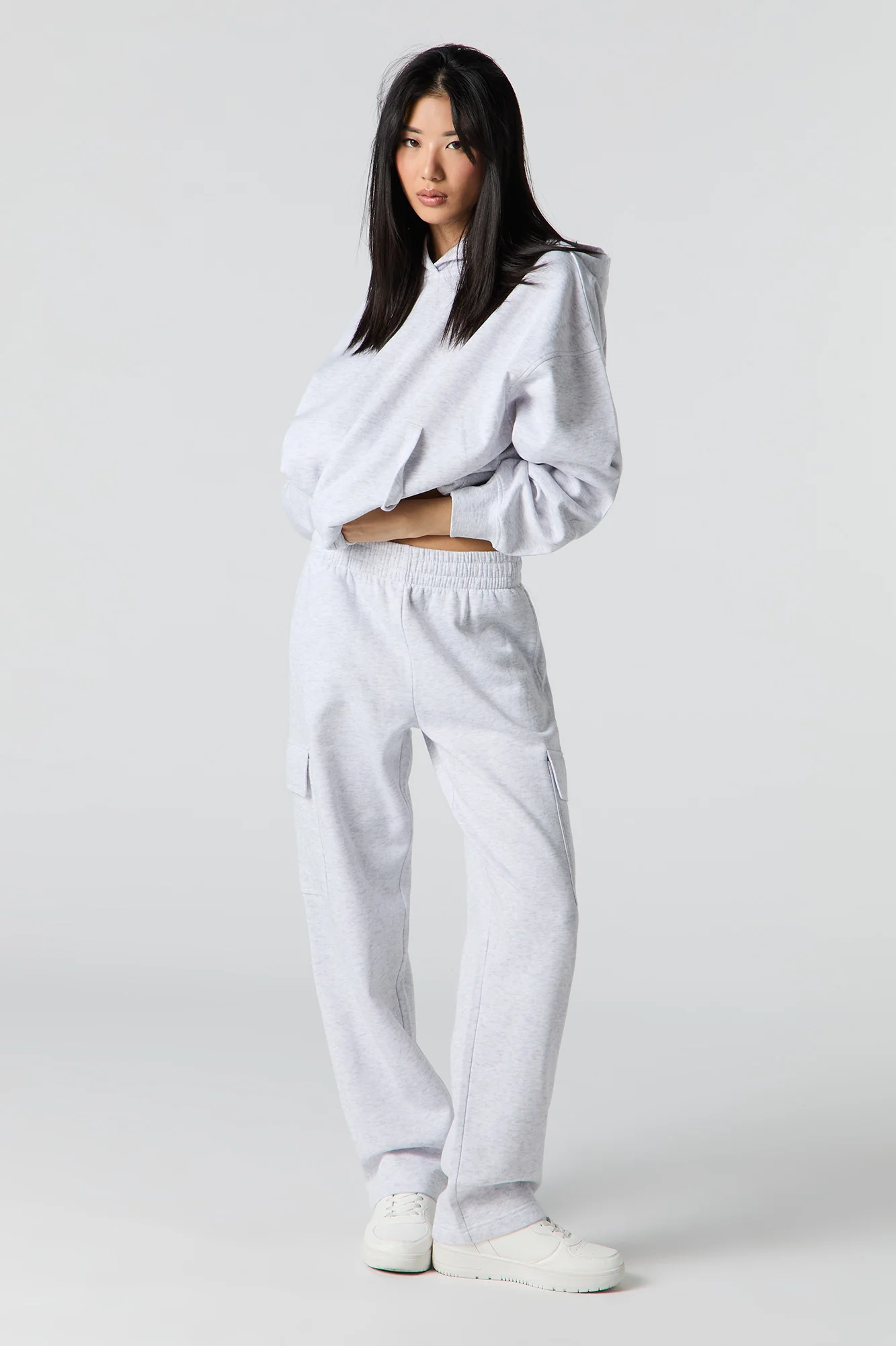 Fleece Wide Leg Cargo Jogger - Image 13