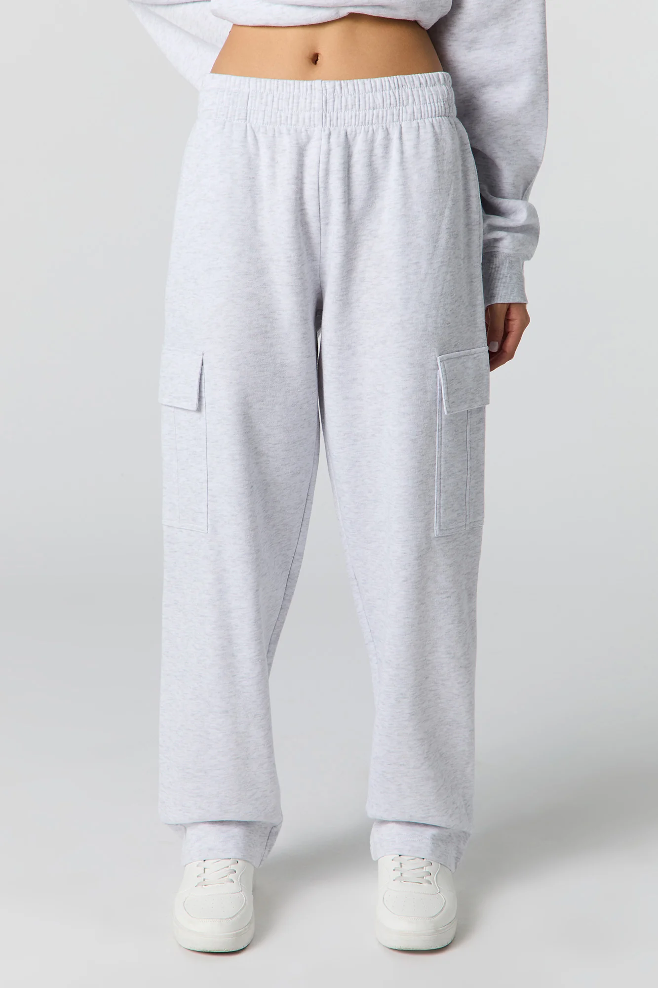 Fleece Wide Leg Cargo Jogger - Image 14