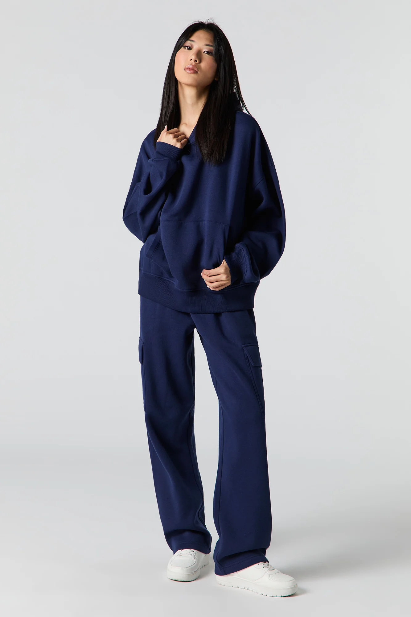 Fleece Wide Leg Cargo Jogger - Image 19