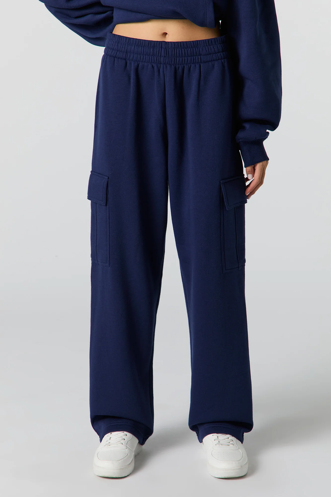 Fleece Wide Leg Cargo Jogger - Image 20