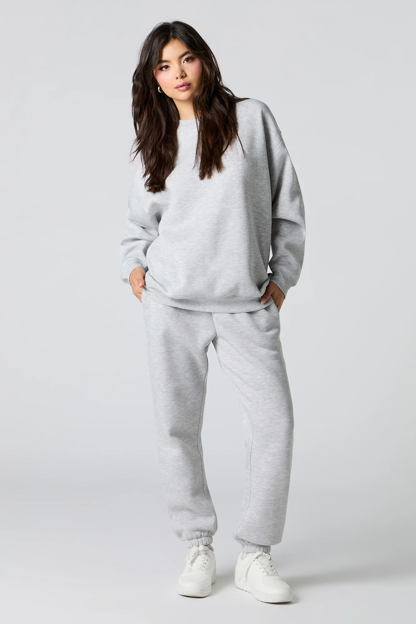 Jogger en molleton à taille haute