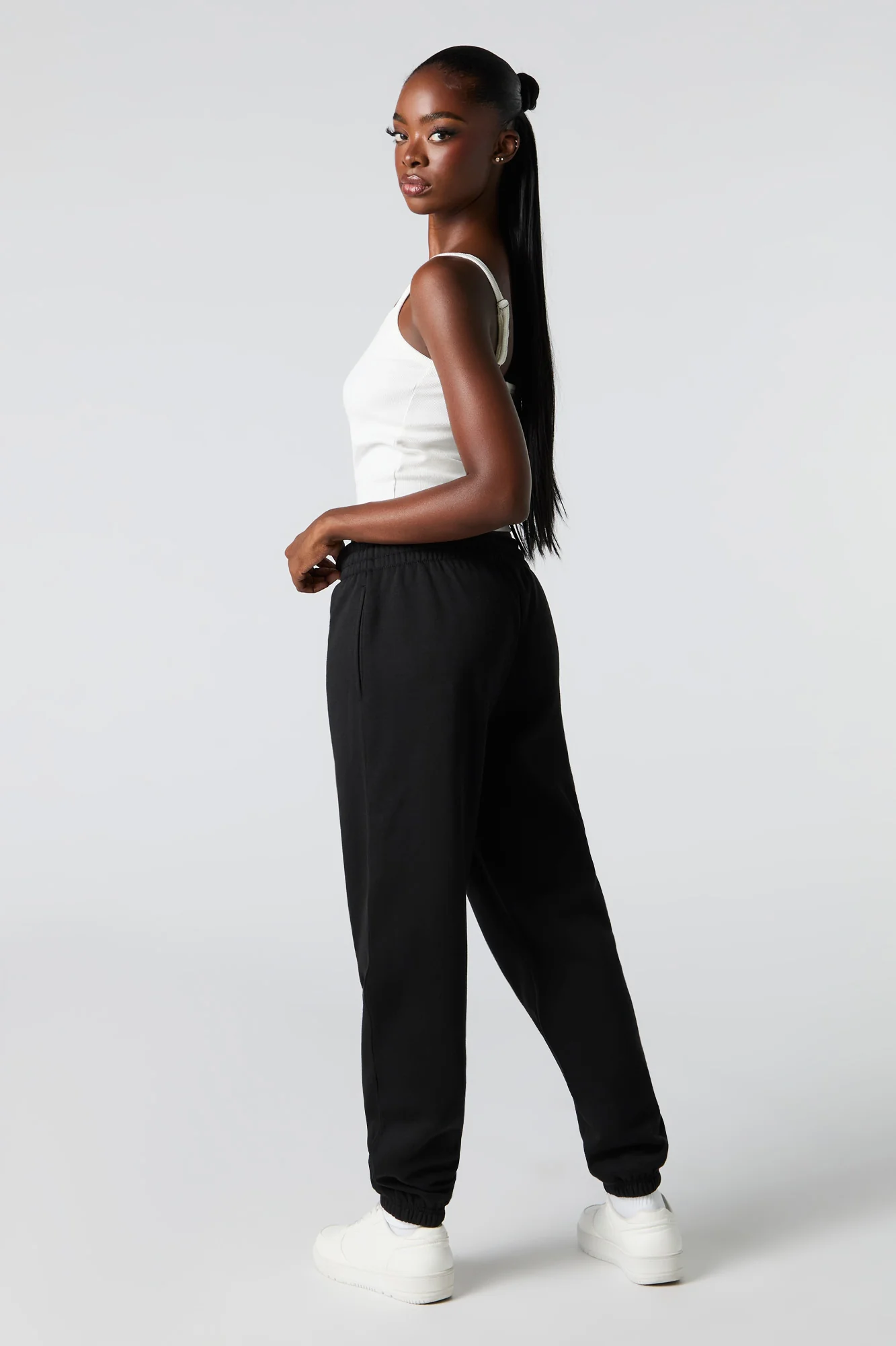 High Rise Fleece Jogger - Image 6